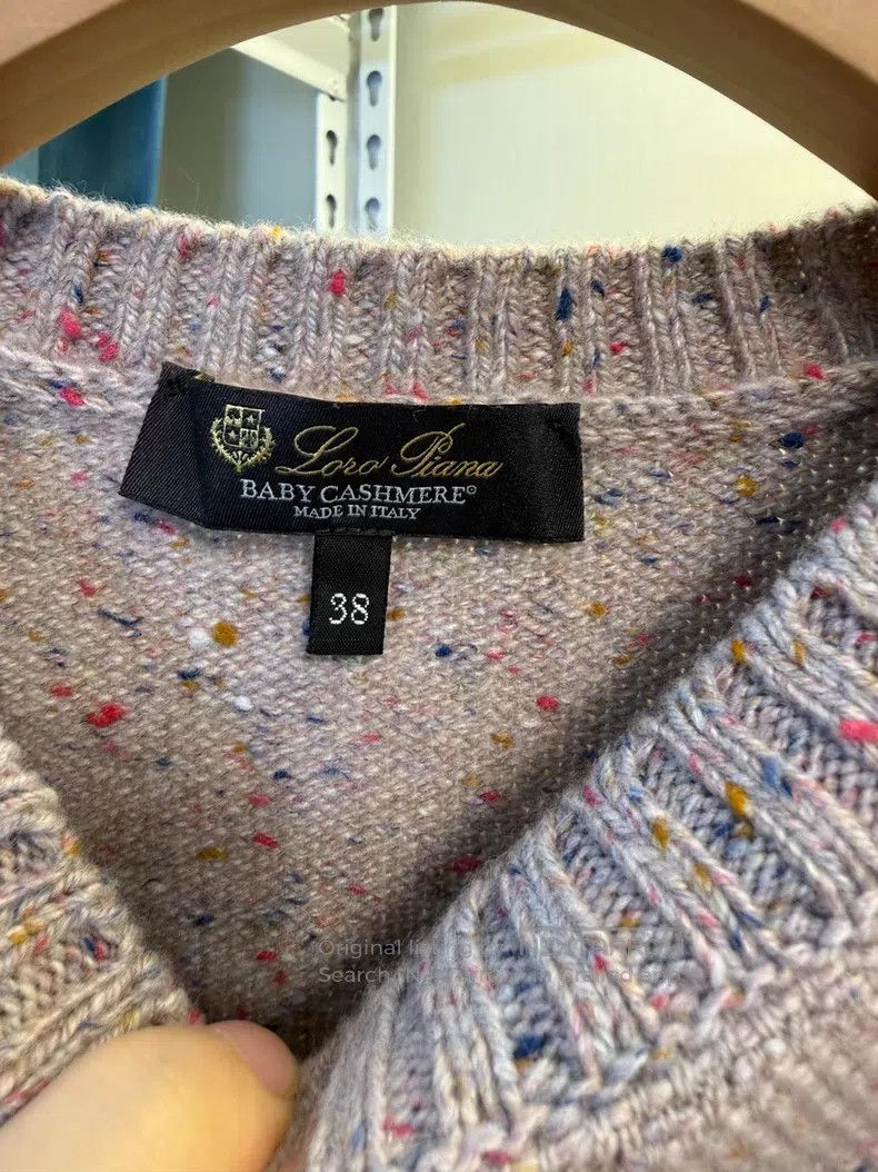 Loro Piana Loro Piana Polka Dot Baby Cashmere Sweater Size XS / US 0-2 / IT 36-38 - 7 Thumbnail