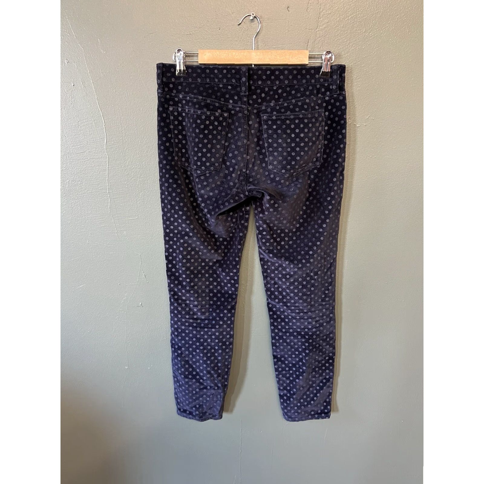 J.Crew J.CREW Toothpick Velour Straight Pants 28 Blue Women Ankle Size 28 Mens Womens Girls? Size 28" / US 6 / IT 42 - 2 Thumbnail