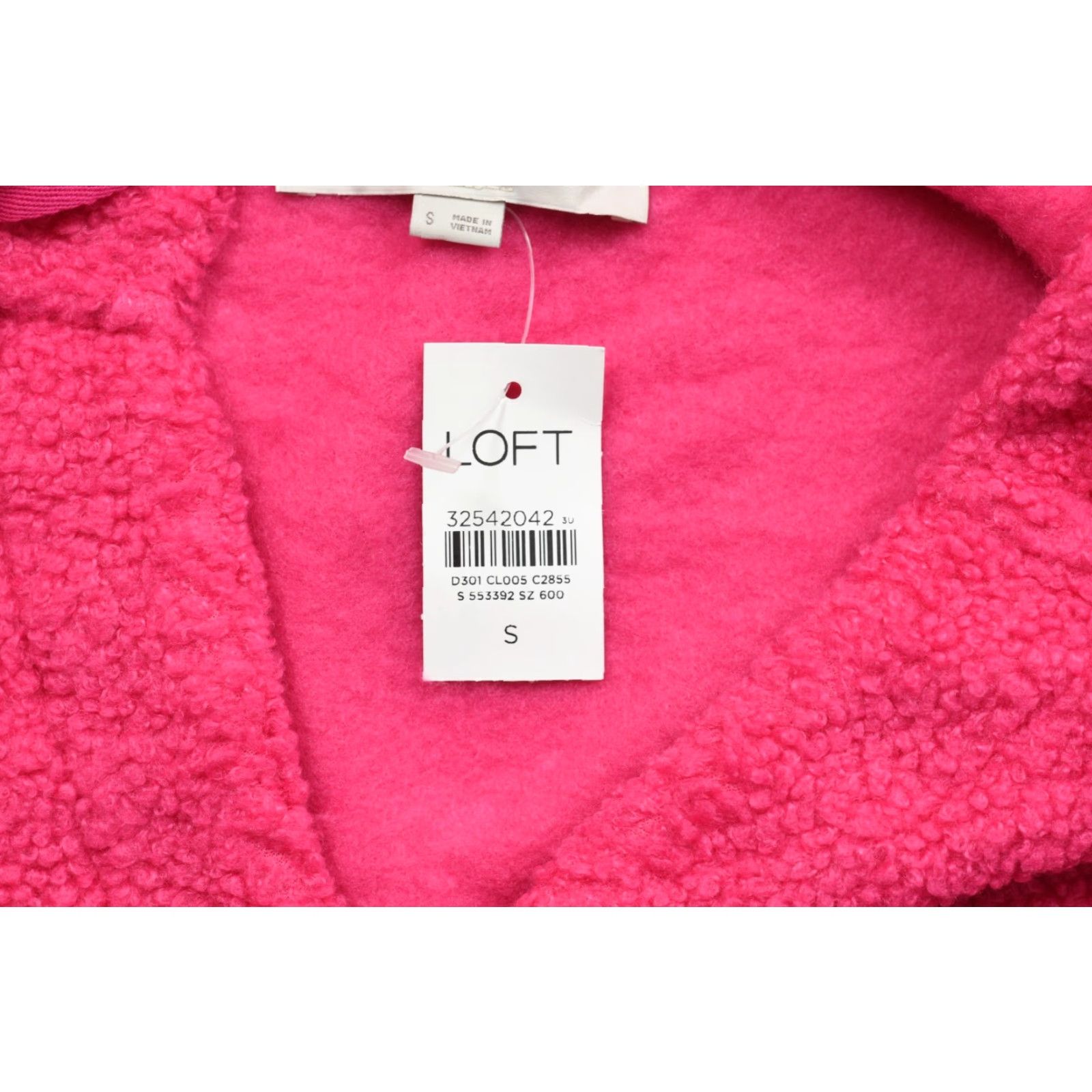 Loft LOFT Women's Small Pink Sherpa Fleece Hoodie Pullover Sweatshirt Pullover Knit Sweater Winter Fall Spring Casual Womens Size S / US 4 / IT 40 - 6 Thumbnail