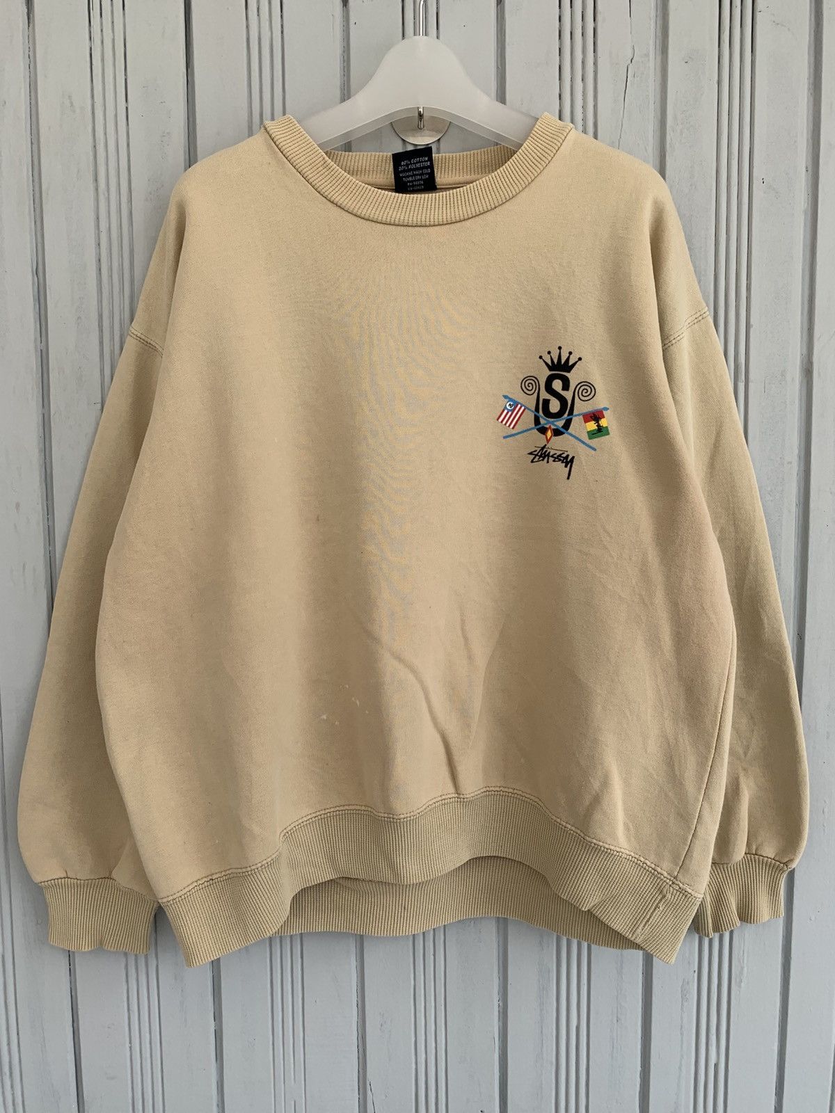 Stussy RARE Vintage Stussy Rasta Distressed Sweatshirt Size US M / EU 48-50 / 2 - 9 Thumbnail