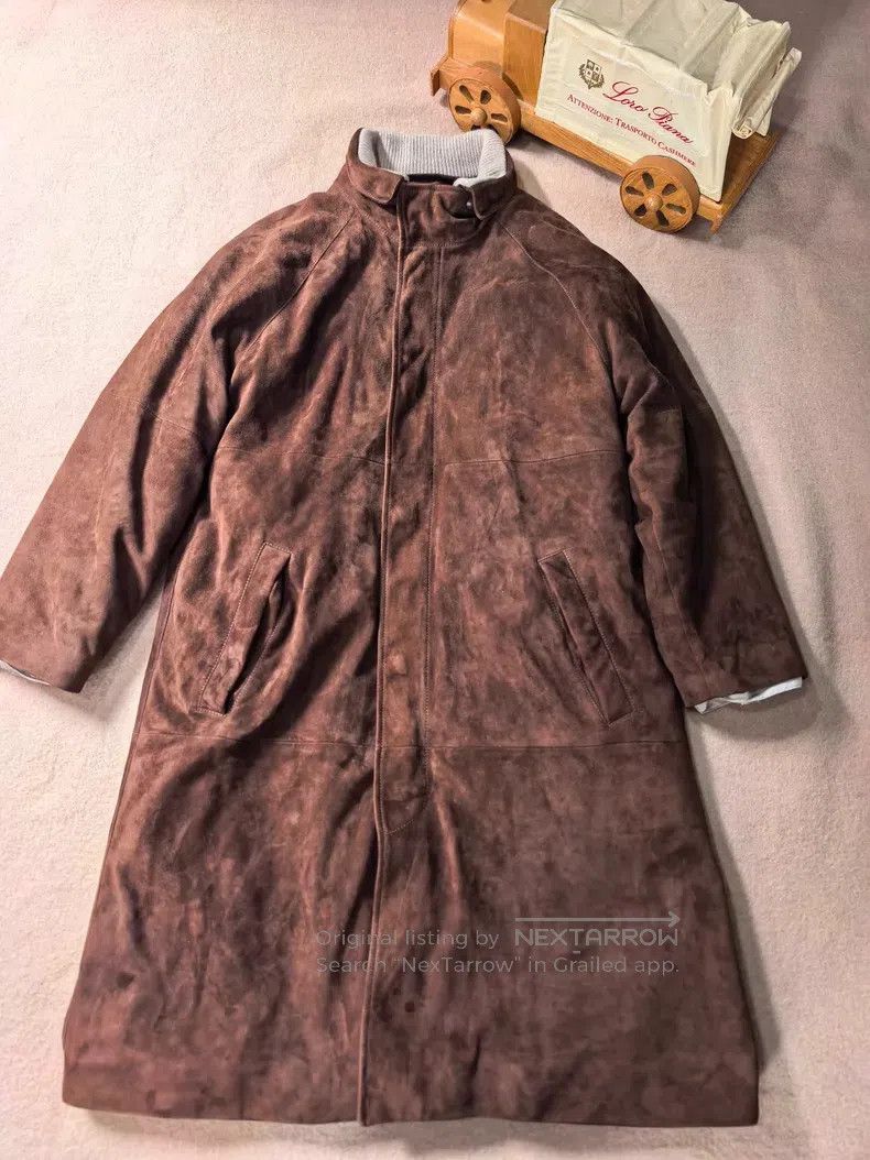 Loro Piana Loro Piana Suede Icer Coat Cotton Jacket Size US XL / EU 56 / 4 - 2 Thumbnail
