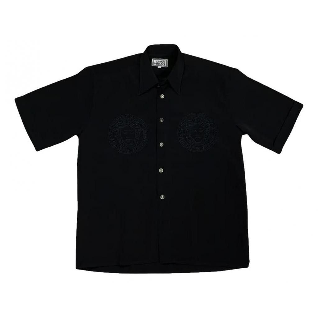 image of Versace Big Logo Medusa Shirt in Black, Men's (Size Medium)