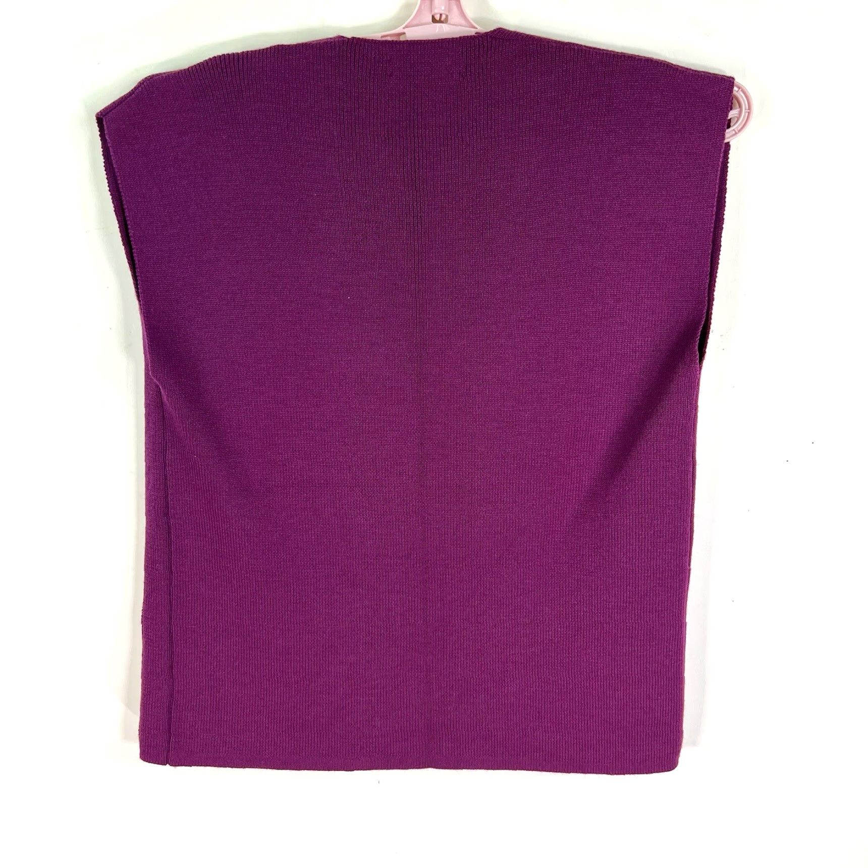 Vintage VINTAGE Vitos Paris Cardigan Sweater Vest Womens Magenta Open Front Knit Wool 2 M/Middle Size M / US 6-8 / IT 42-44 - 5 Thumbnail