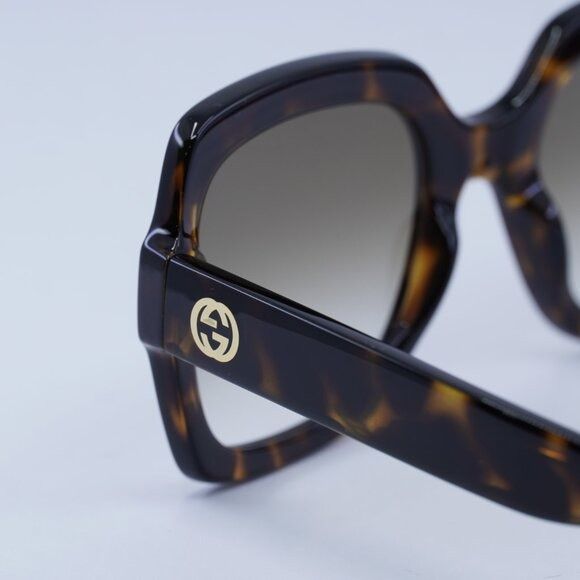 Gucci Gucci GG1337S 003 Sunglasses Dark Havana Square Frame Size ONE SIZE - 9 Thumbnail