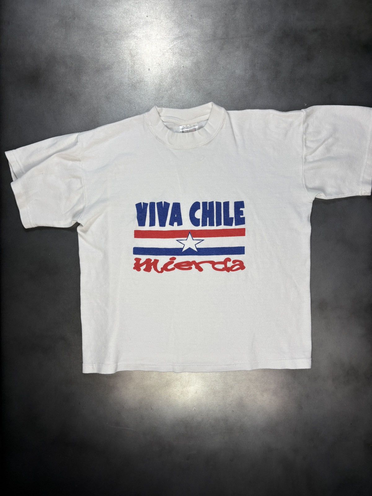 Vintage 1980s Vive Chile Muerde! Vintage Political Protest Allende Size US S / EU 44-46 / 1 - 10 Thumbnail