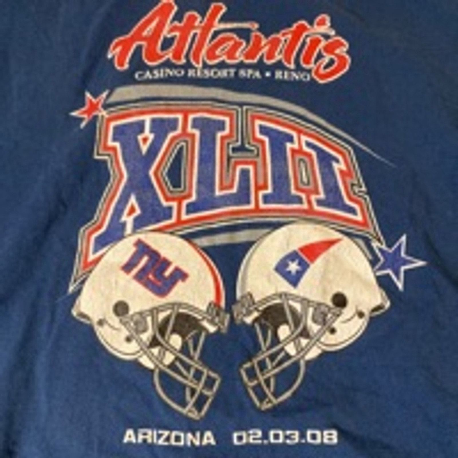 NFL Vintage Y2K Super Bowl XLII Atlantis Casino Resort Promo XL Size XL / US 12-14 / IT 48-50 - 3 Thumbnail