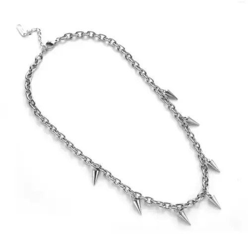 Jewelry Unisex punk pendant choker chain spike necklace vintage rock Size ONE SIZE - 3 Thumbnail