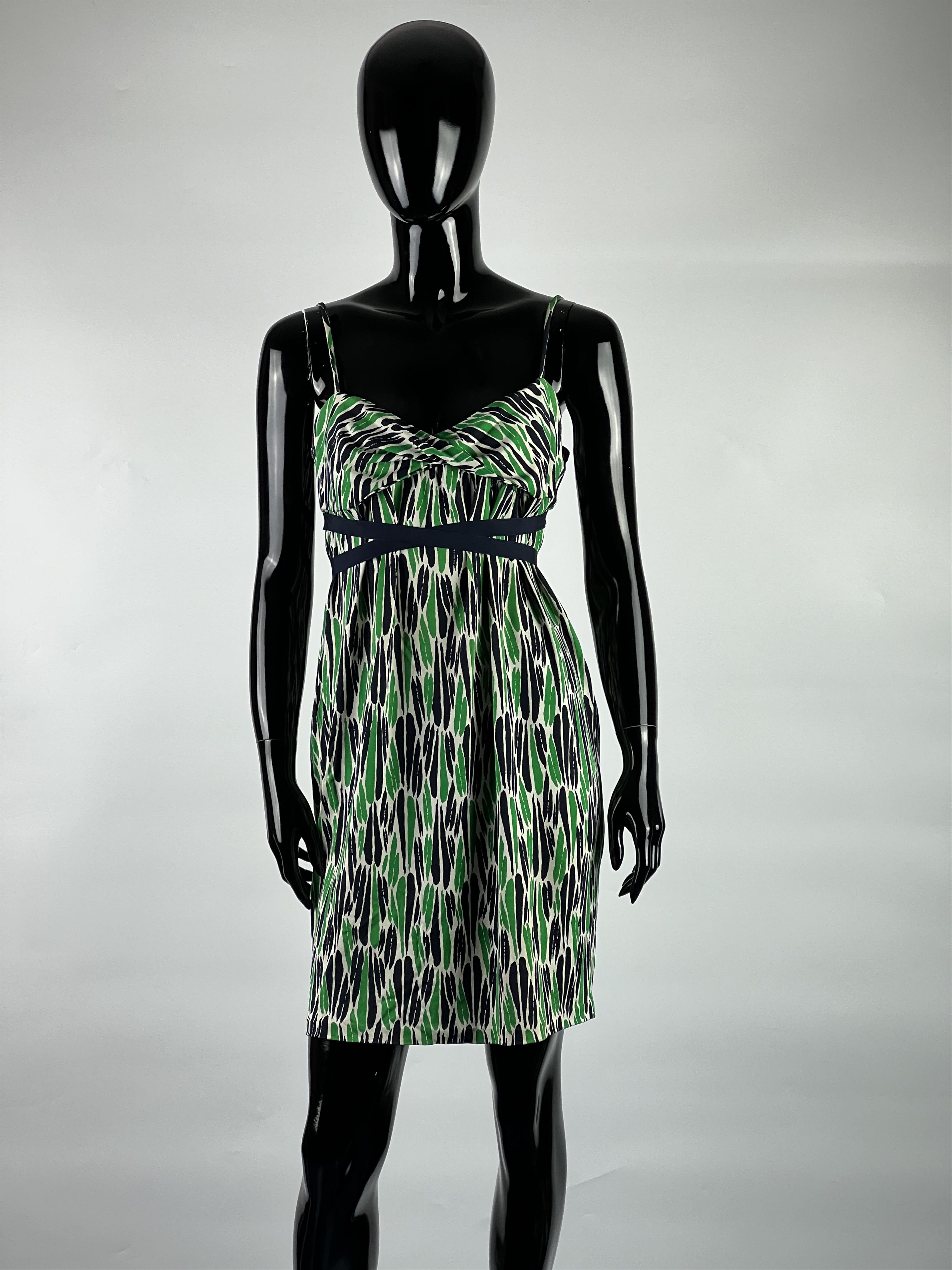 Diane von Furstenberg × Vintage Diane Von Furstenberg 100% Silk Sleeveless Belted Wrap Dress Size L / US 10 / IT 46 - 1 Thumbnail