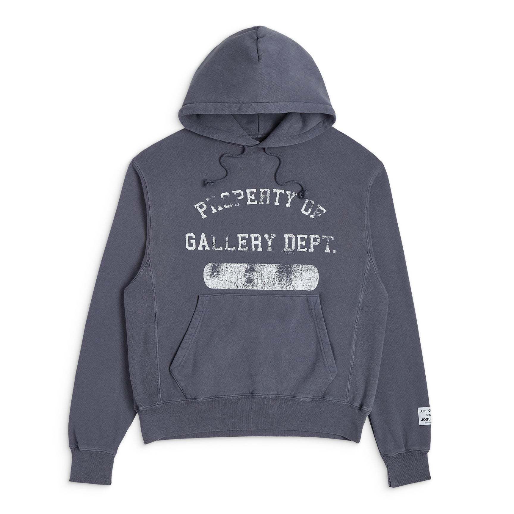 Gallery Dept. o1mle0725 Property Of Vintage Hoodie in Washed Navy Blue Size US L / EU 52-54 / 3 - 1 Thumbnail