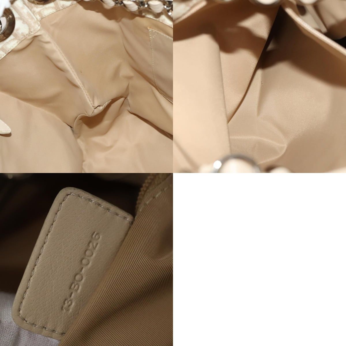 Dior DIOR Trotter Canvas Romantic Tote Bag Pvc Beige Silver Size ONE SIZE - 12 Thumbnail