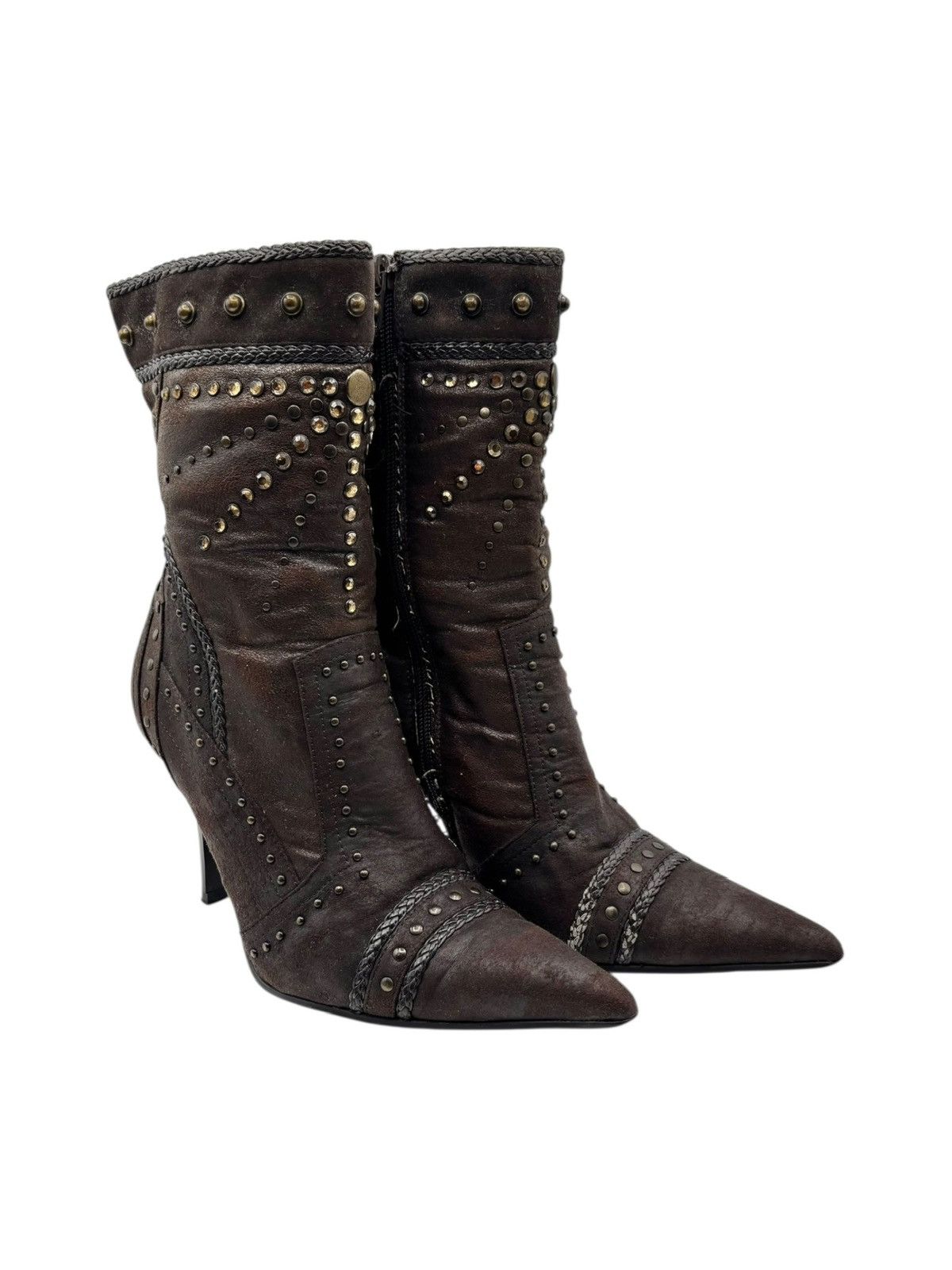 Cowboy Equipment Y2k El Dantes type leather brown heels Size 37 Size US 7 / IT 37 - 1 Thumbnail