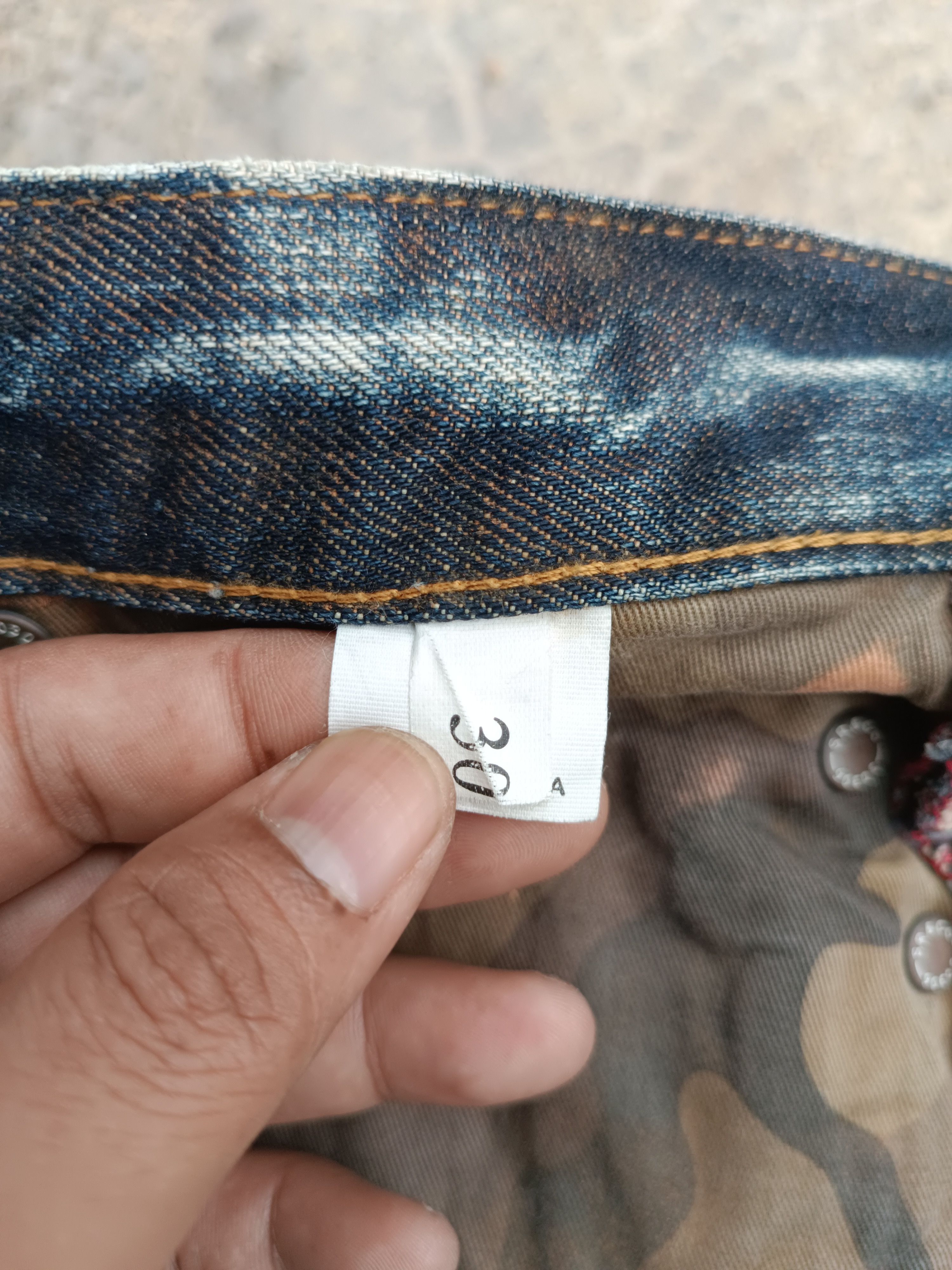 Tornado Mart STRIVERS & CO UNION MADE TIE DYE DISTRESSED WHISKERS FADED Size US 30 / EU 46 - 25 Thumbnail