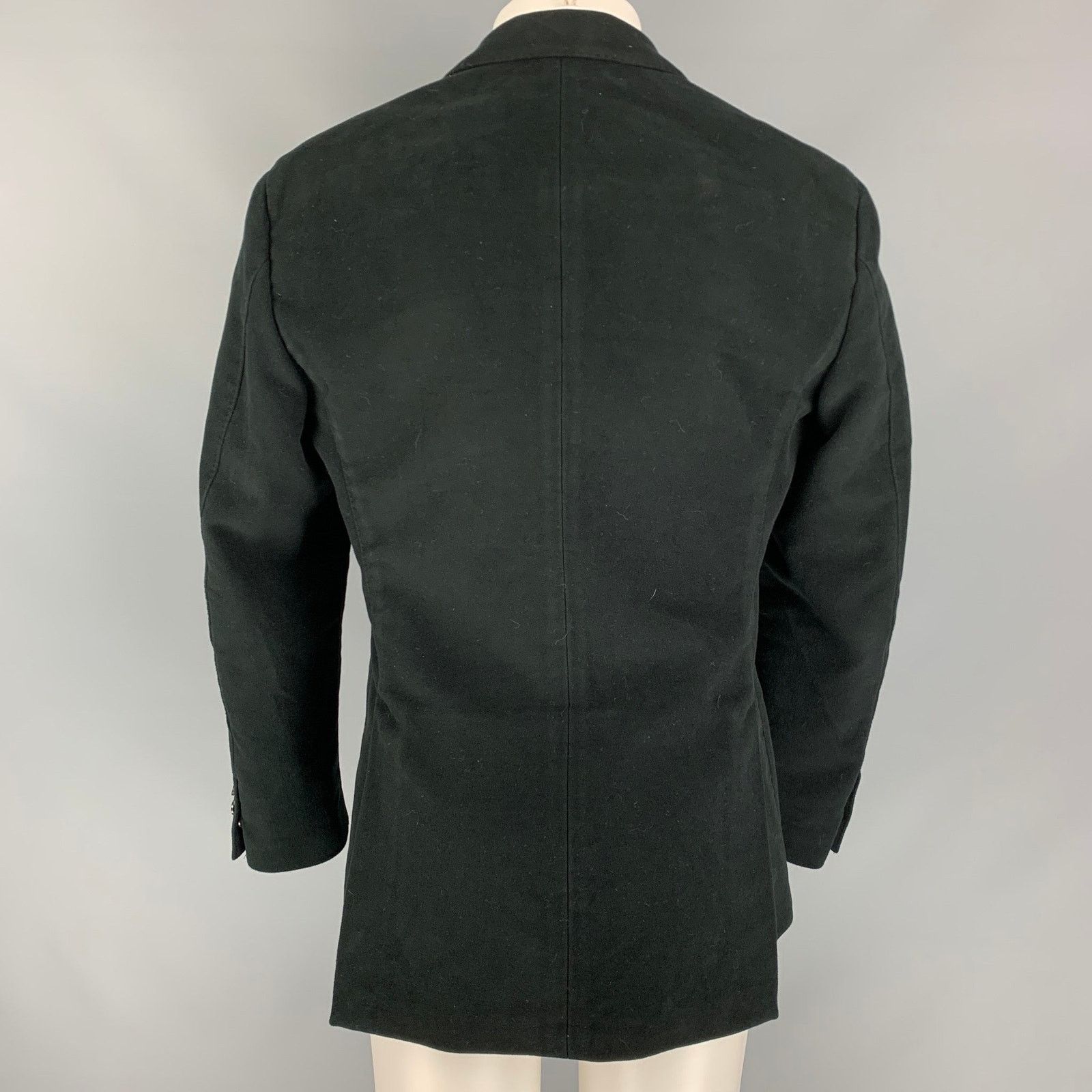 Other Size 40 Black Cotton Single Breasted Sport Coat Size 40R - 4 Thumbnail