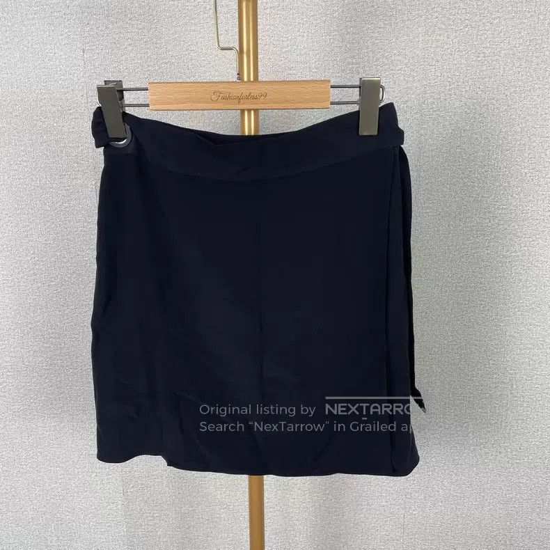 Hermes Hermes Black Mulberry Silk Women's Skirt Size 42" / US 20 - 1 Thumbnail