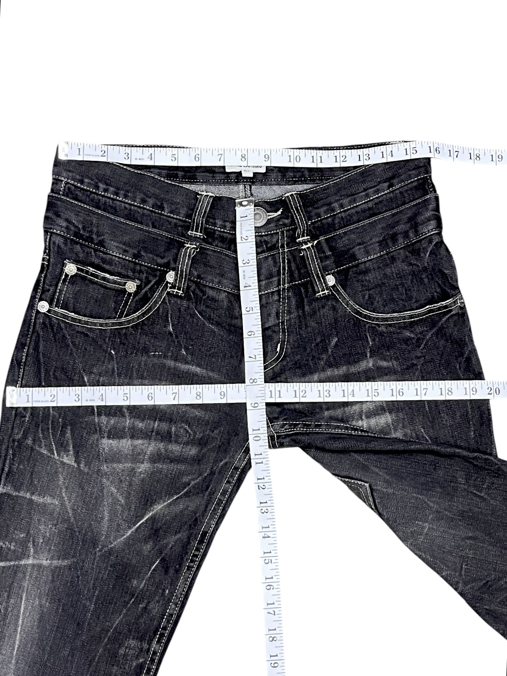 If Six Was Nine NYLAUS Grunge Y2K Clawmark Flare Denim Wing Patch Heel Bite Size US 29 - 8 Thumbnail