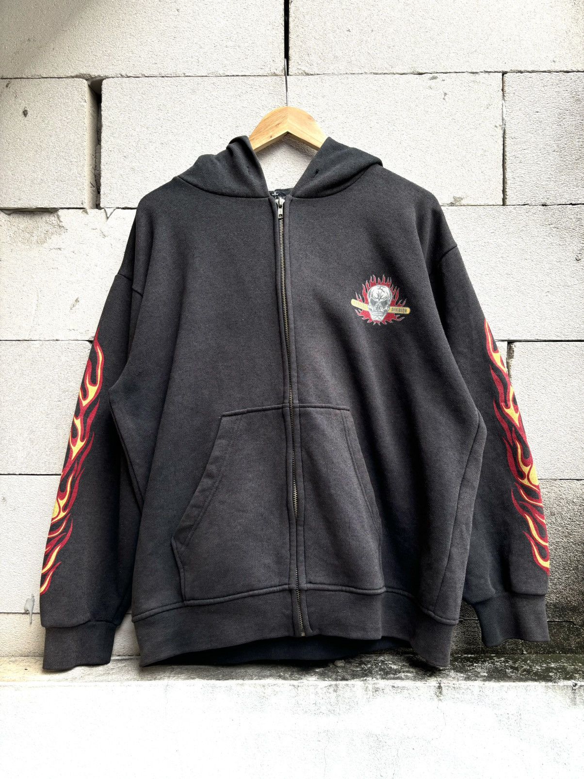 Harley Davidson × West Coast Choppers Sun Faded Hall Of Fame Flame Fire Zip Up Hoodie Size US L / EU 52-54 / 3 - 3 Thumbnail