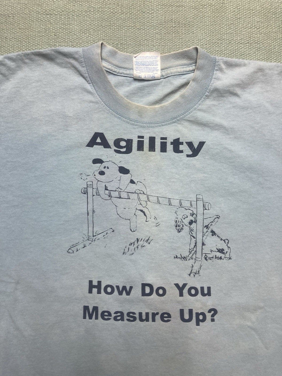 Gildan × Vintage 90s graphic t shirt agility how you measure up dog funny XL Size US XL / EU 56 / 4 - 2 Thumbnail