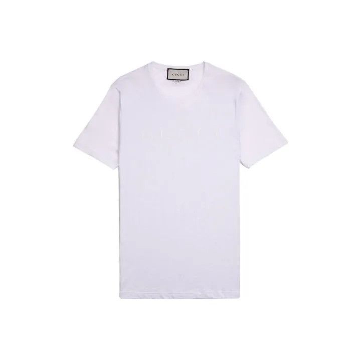 Gucci Gucci Logo Print White Short Sleeve T-Shirt Size US XXL / EU 58 / 5 - 1 Thumbnail