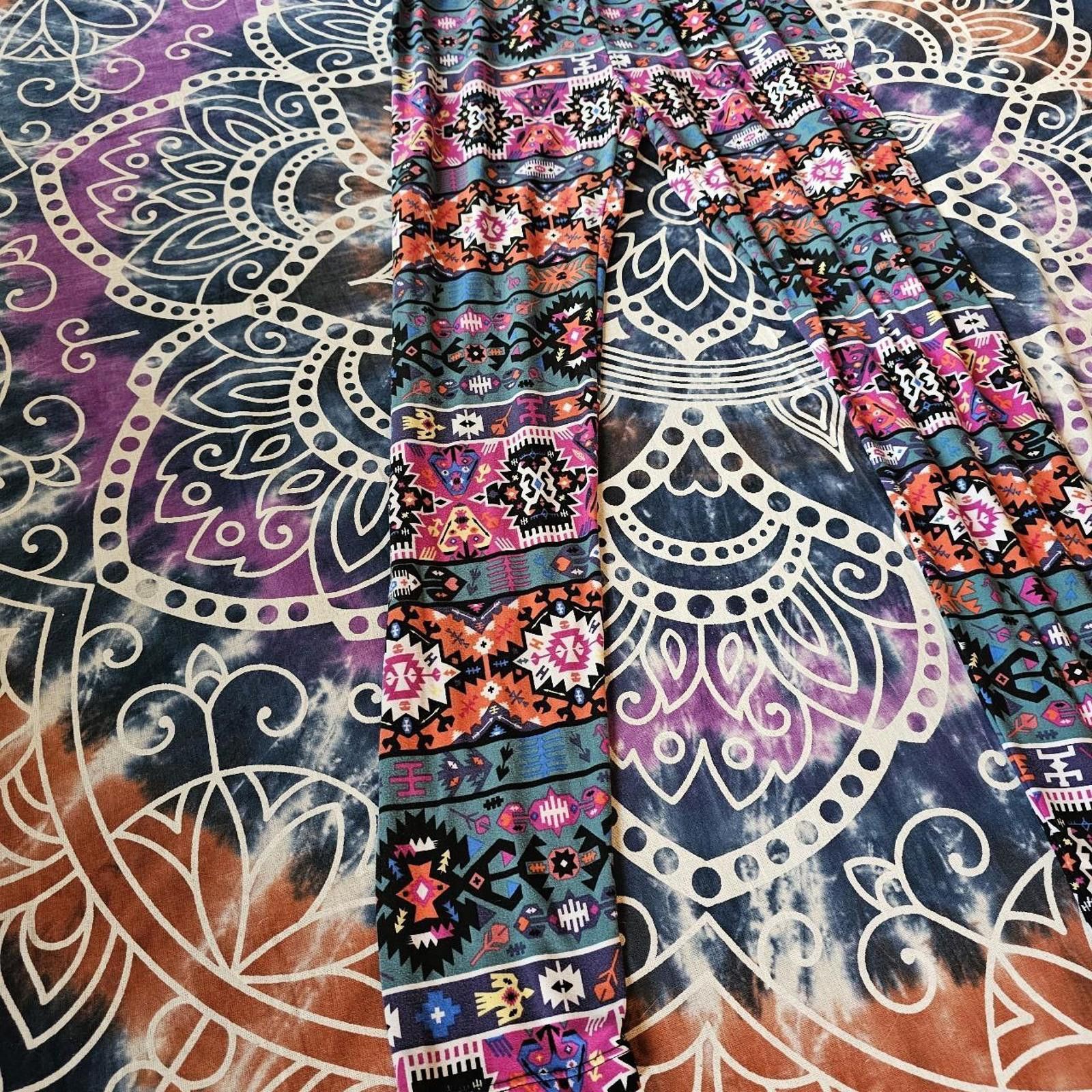 Designer Women's Multicolored Aztec Print Legging Size 32" / US 10 / IT 46 - 2 Thumbnail