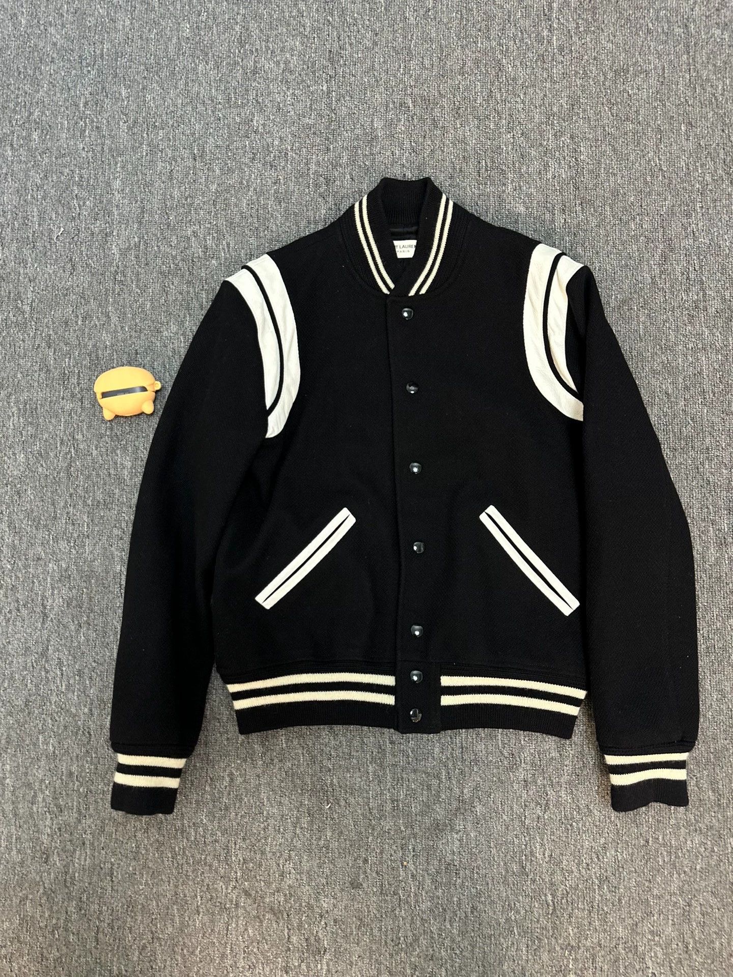 Saint Laurent Paris Saint Laurent Paris Black and white baseball jacket Size US S / EU 44-46 / 1 - 1 Thumbnail