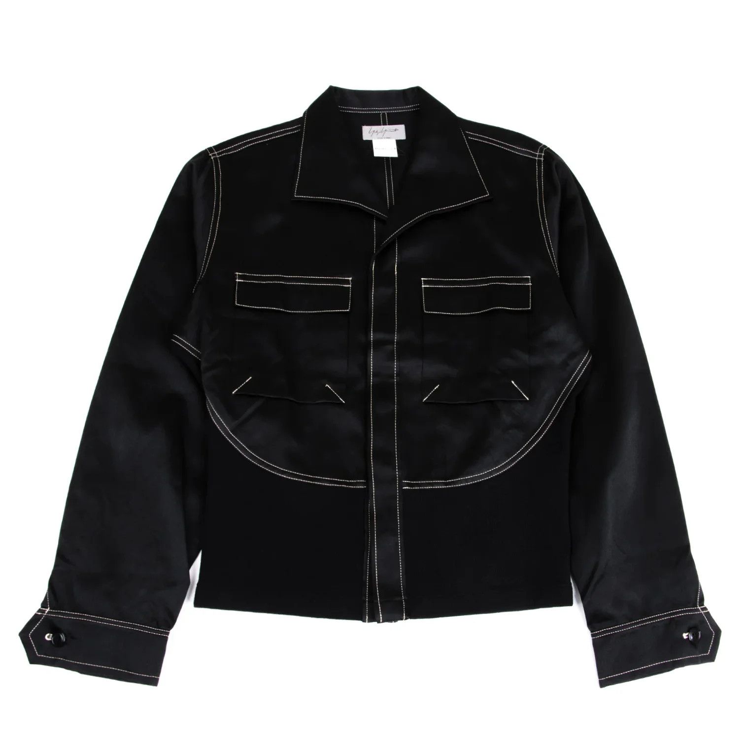 Yohji Yamamoto Yohji Yamamoto Multi-Material Glossy Pocket Jacket Size US M / EU 48-50 / 2 - 1 Thumbnail