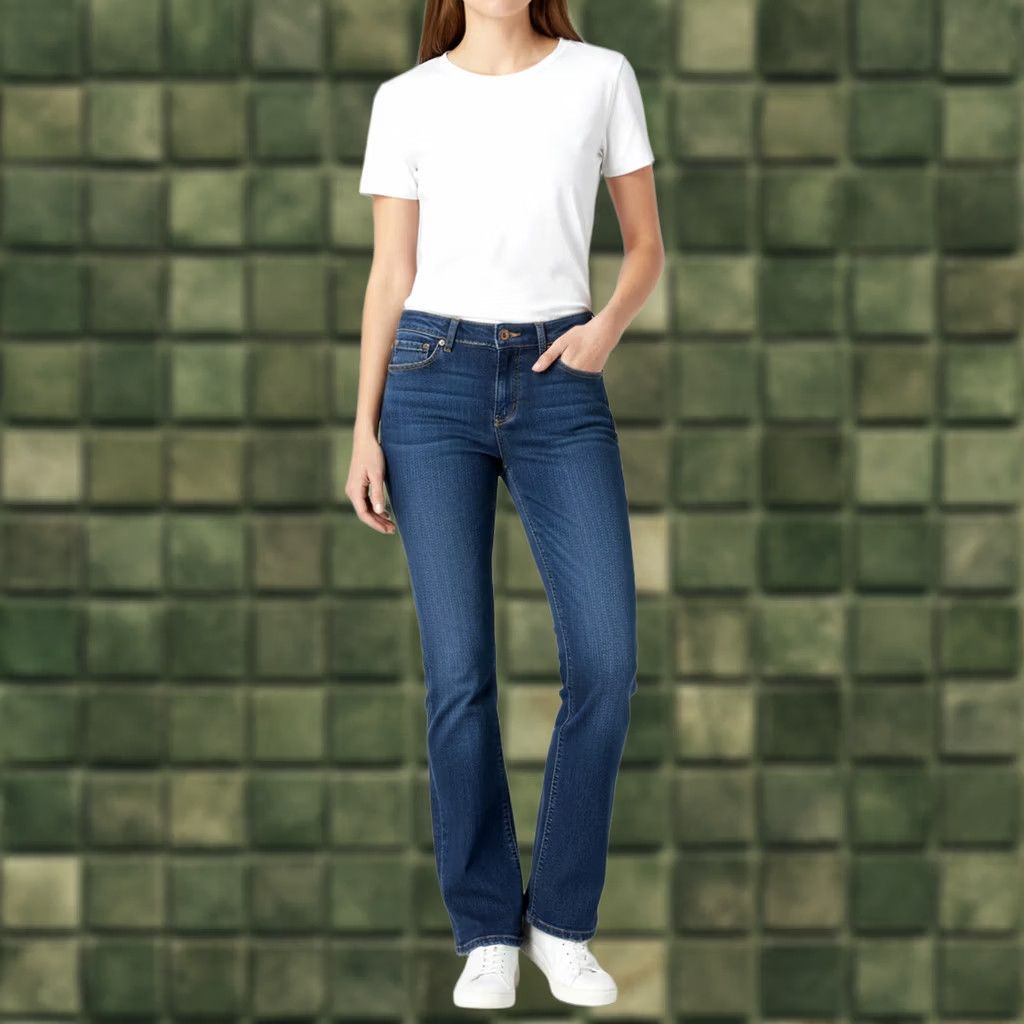 Duluth Trading Company Duluth Trading Jeans Women Size 8x29 Blue Daily Denim Bootcut Mid Rise Stretch Regular Pattern: Solid Size 30" / US 8 / IT 44 - 1 Thumbnail