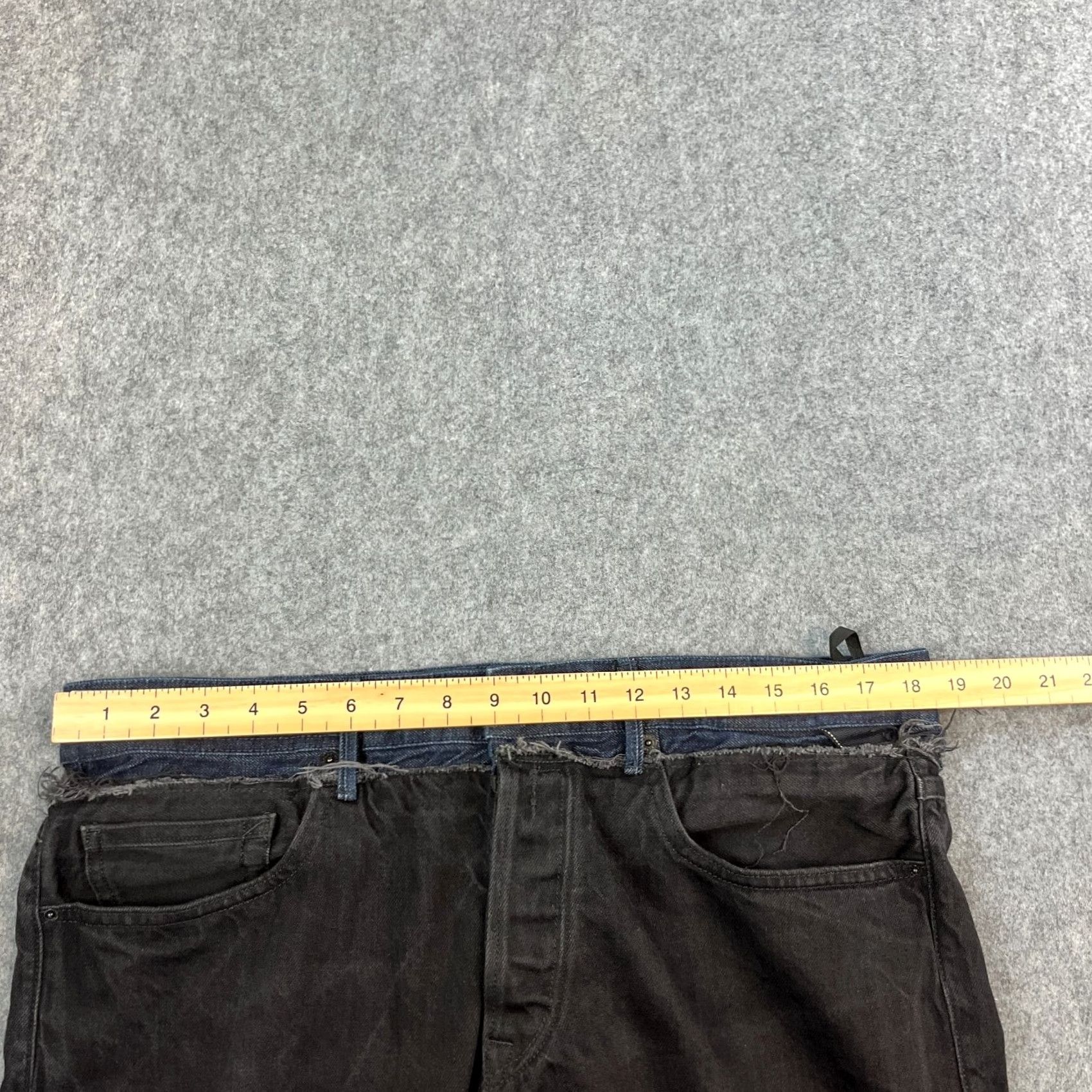 Replay Replay Atelier Jeans Tapered 36 32 Black Blue Trim Rare Denim 5-Pocket Mens Regular 32 In Inside Leg Medium Rise Black Cotton Jeans Size US 36 / EU 52 - 6 Thumbnail
