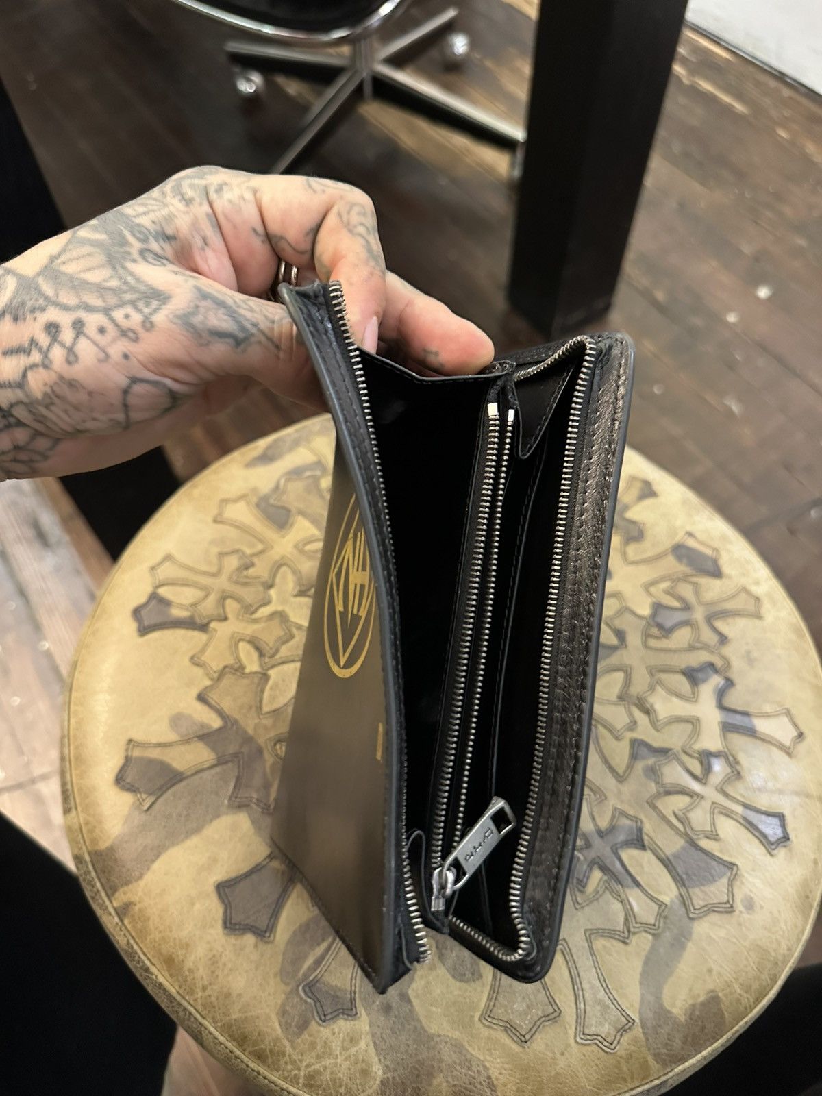 Enfants Riches Deprimes ERD black leather NA narcotics bag keep all wallet Size ONE SIZE - 5 Thumbnail