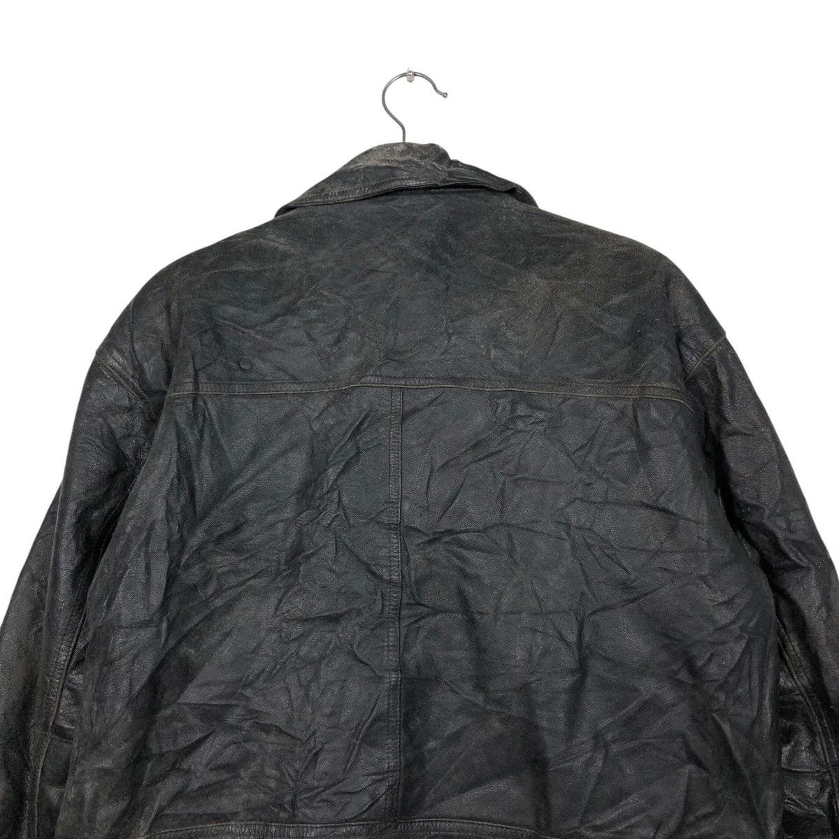 Vintage 📌Vintage 80's Biker Leather Jacket Parrton Blanket Military Size US M / EU 48-50 / 2 - 10 Thumbnail