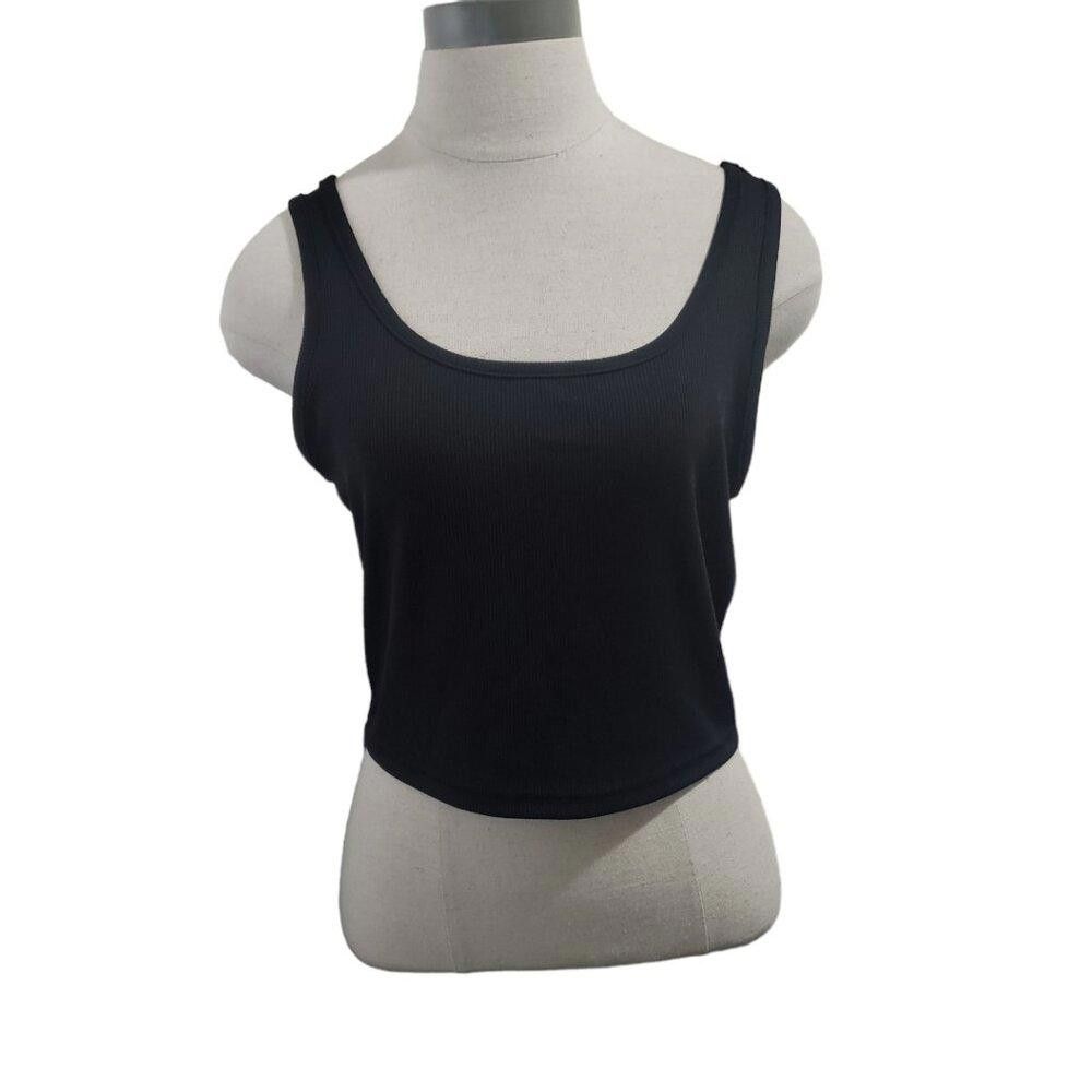 Designer CT1752 Red, Blue, Brown, Black Ribbed Cropped Tank (4) Large Size L / US 10 / IT 46 - 4 Thumbnail