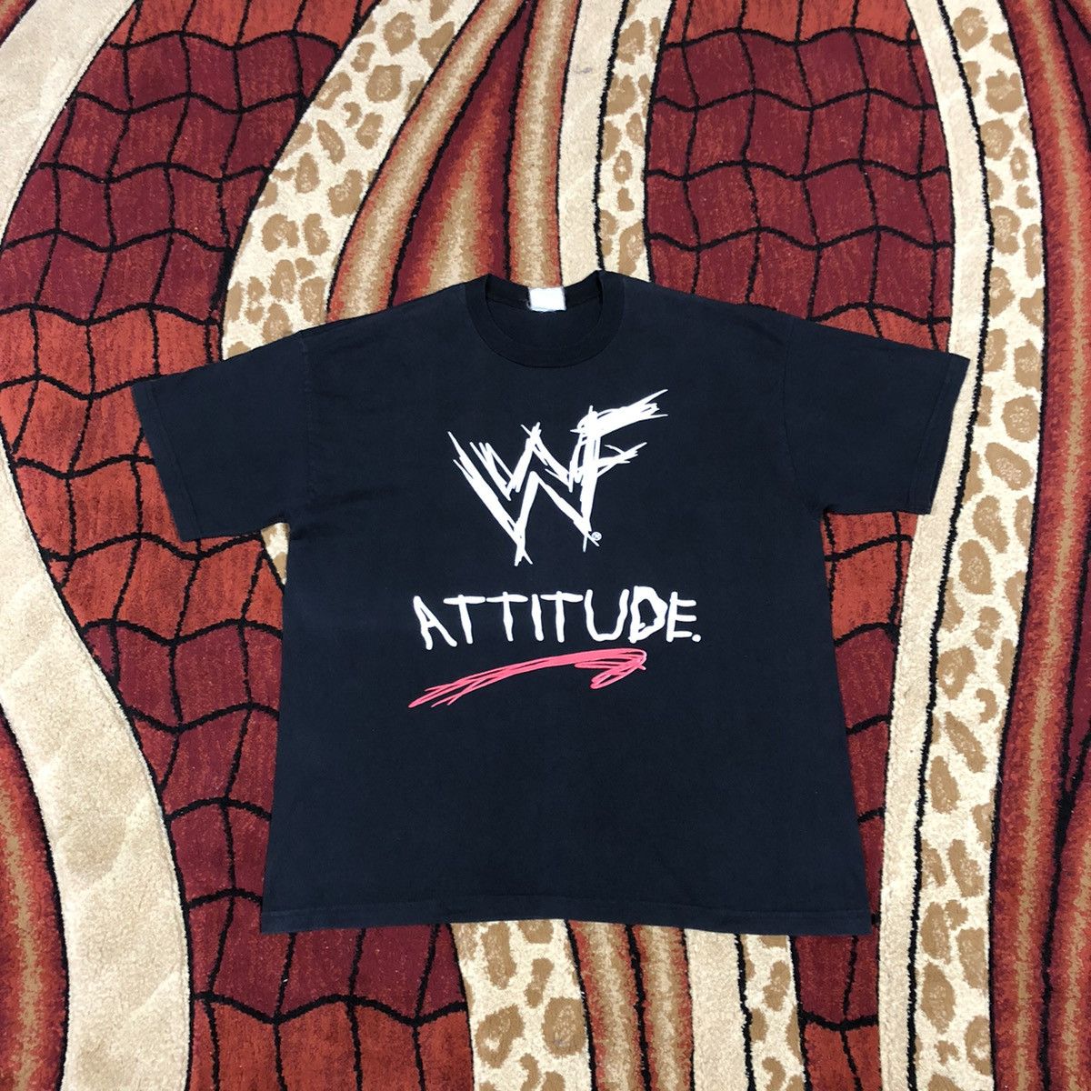 Vintage Vintage 1998 WWF Attitude Wrestling Rare Shirt Size US XL / EU 56 / 4 - 2 Thumbnail