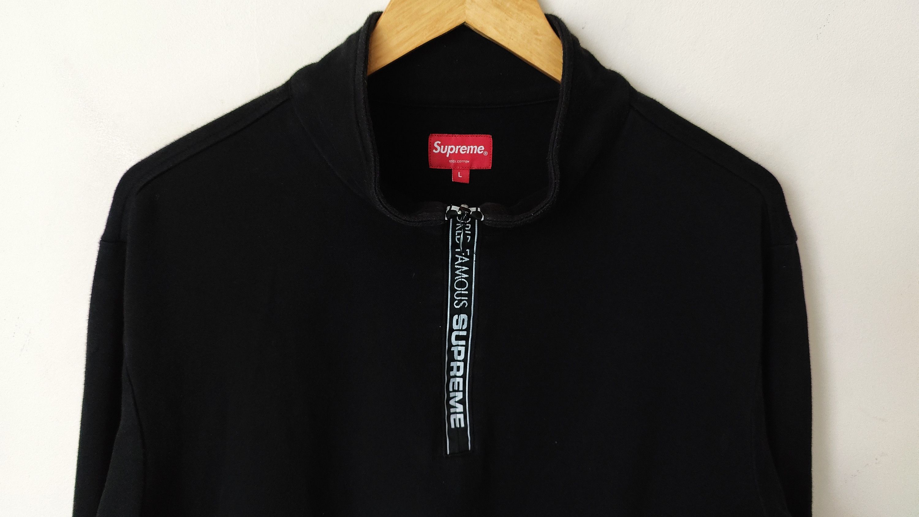Supreme Supreme World Famous Stripe 1/3 Zip Sweatshirt Size US L / EU 52-54 / 3 - 5 Thumbnail