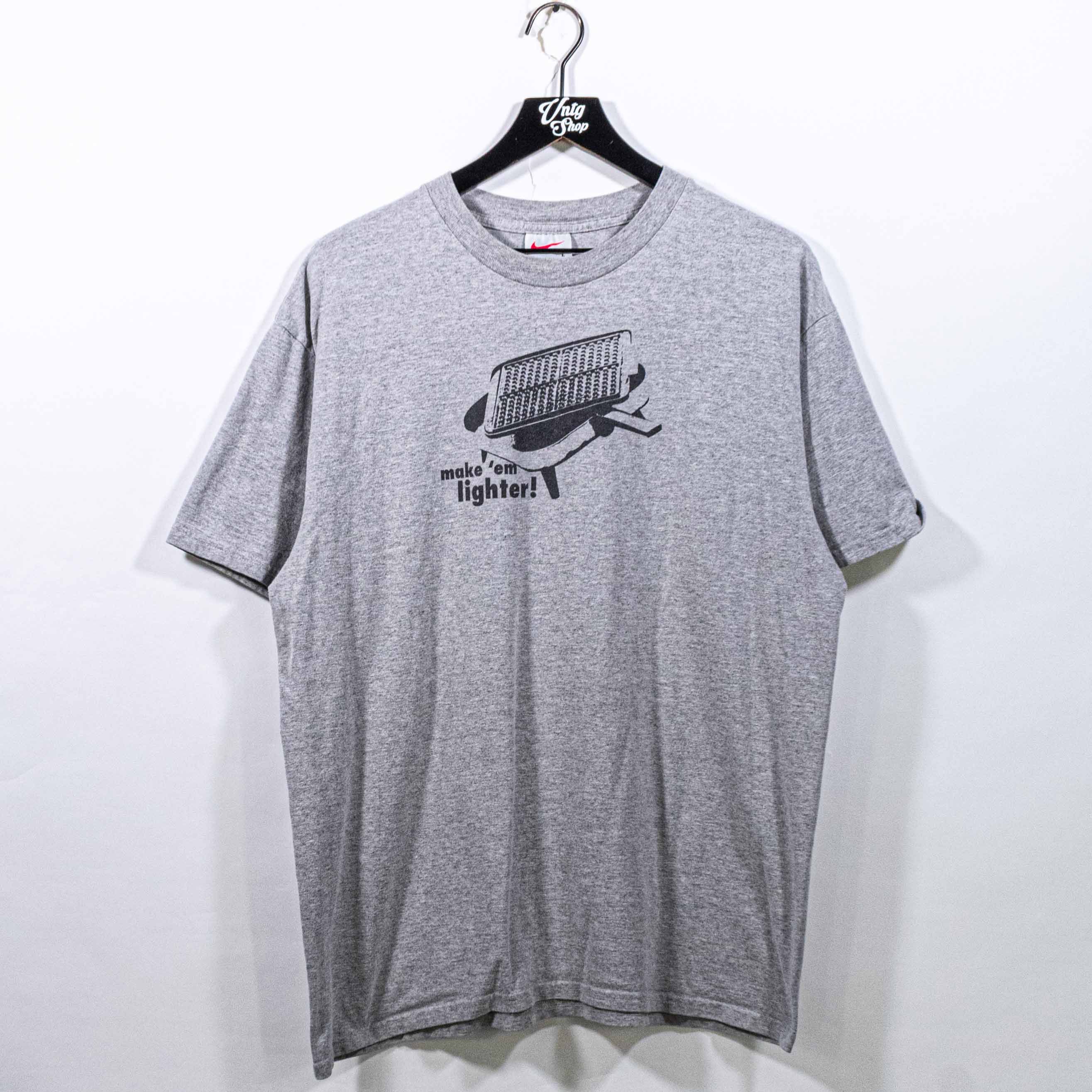 Nike Nike Cortez Waffle Trainer Make Em Lighter T-Shirt VTG 90s Size US L / EU 52-54 / 3 - 1 Thumbnail
