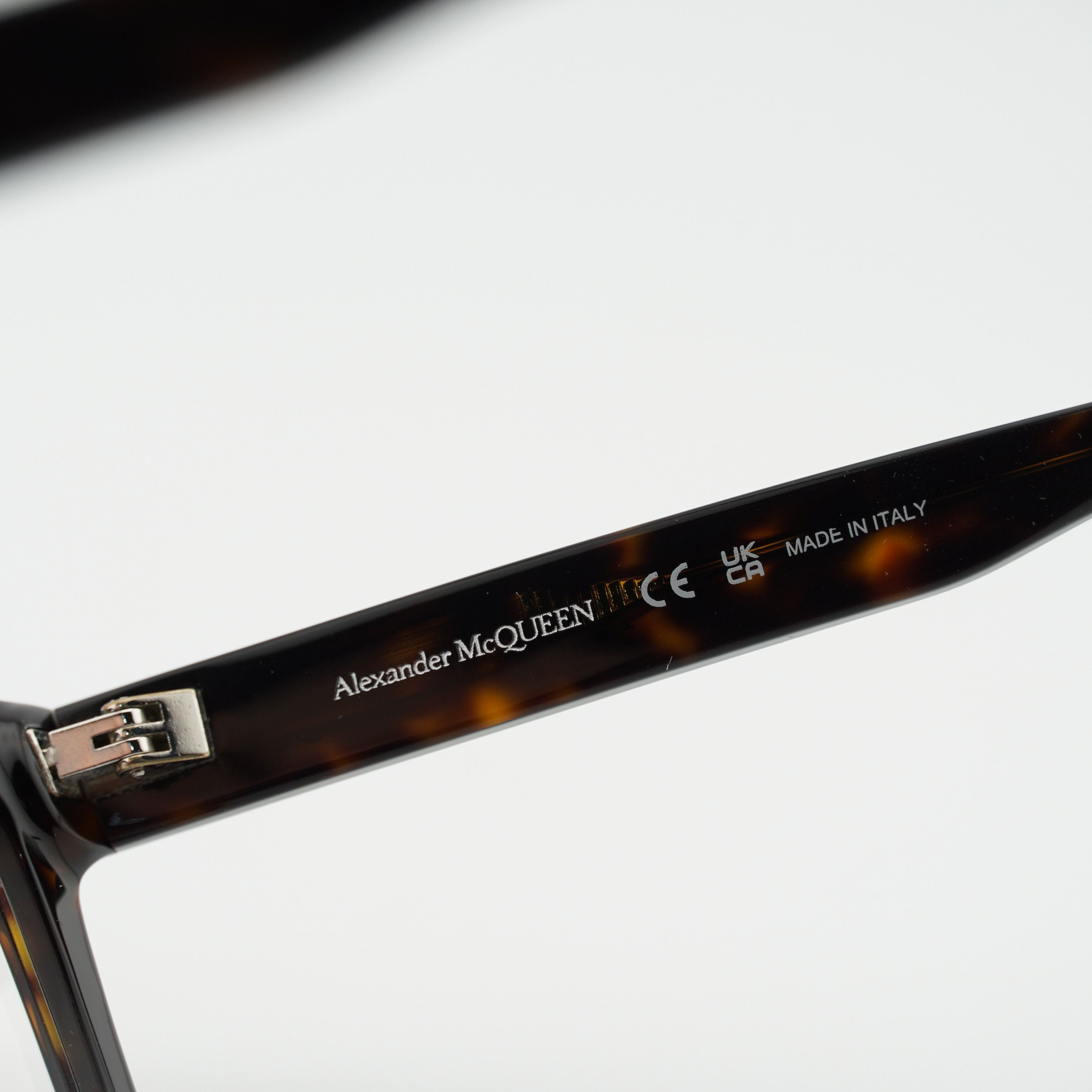 Alexander McQueen Alexander McQueen AM0357O 002 Eyeglasses Havana 52mm Square Size ONE SIZE - 10 Thumbnail