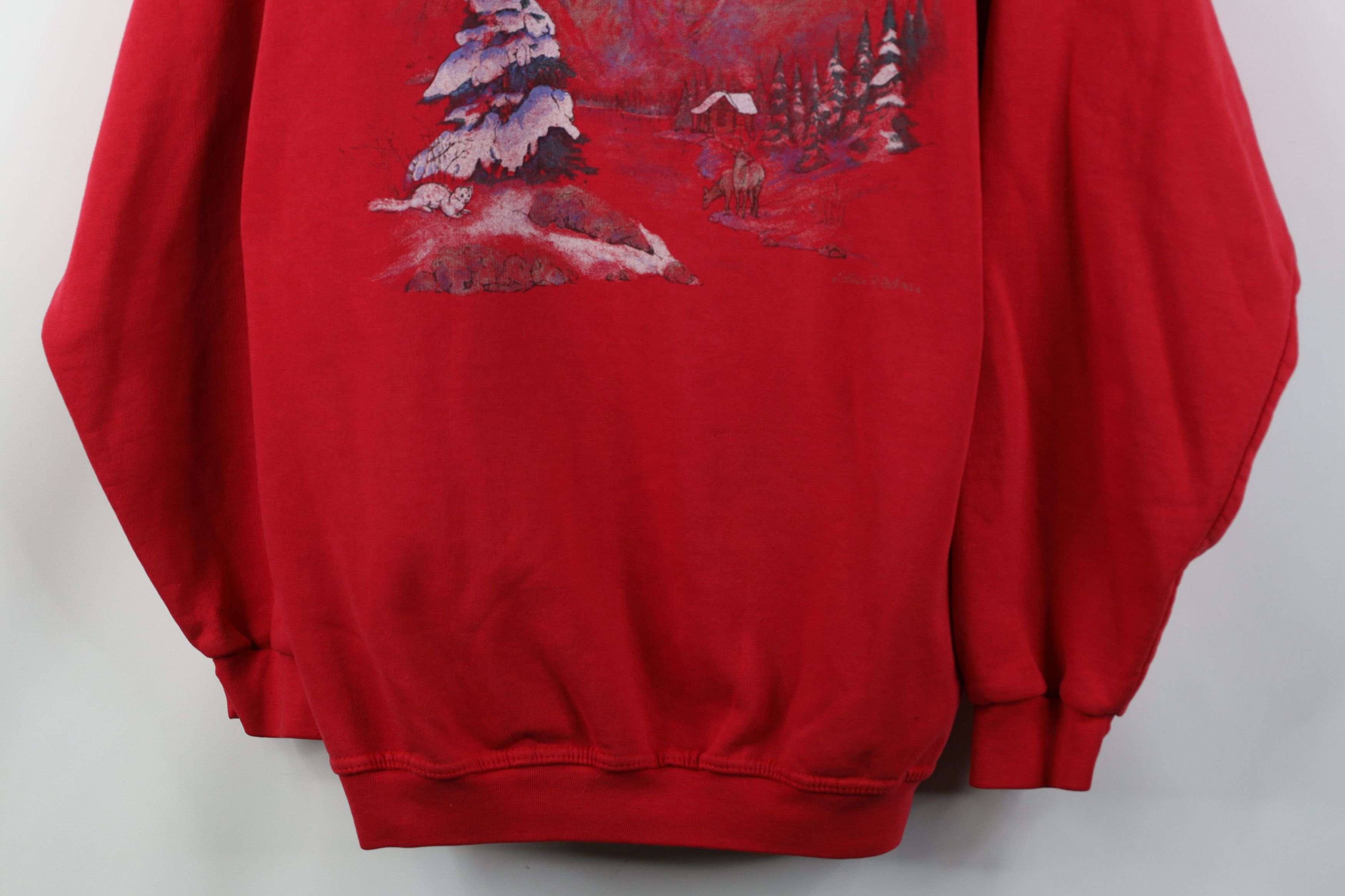 Vintage Vintage 90s Streetwear Winter Mountains Nature Sweatshirt Size L / US 10 / IT 46 - 3 Thumbnail