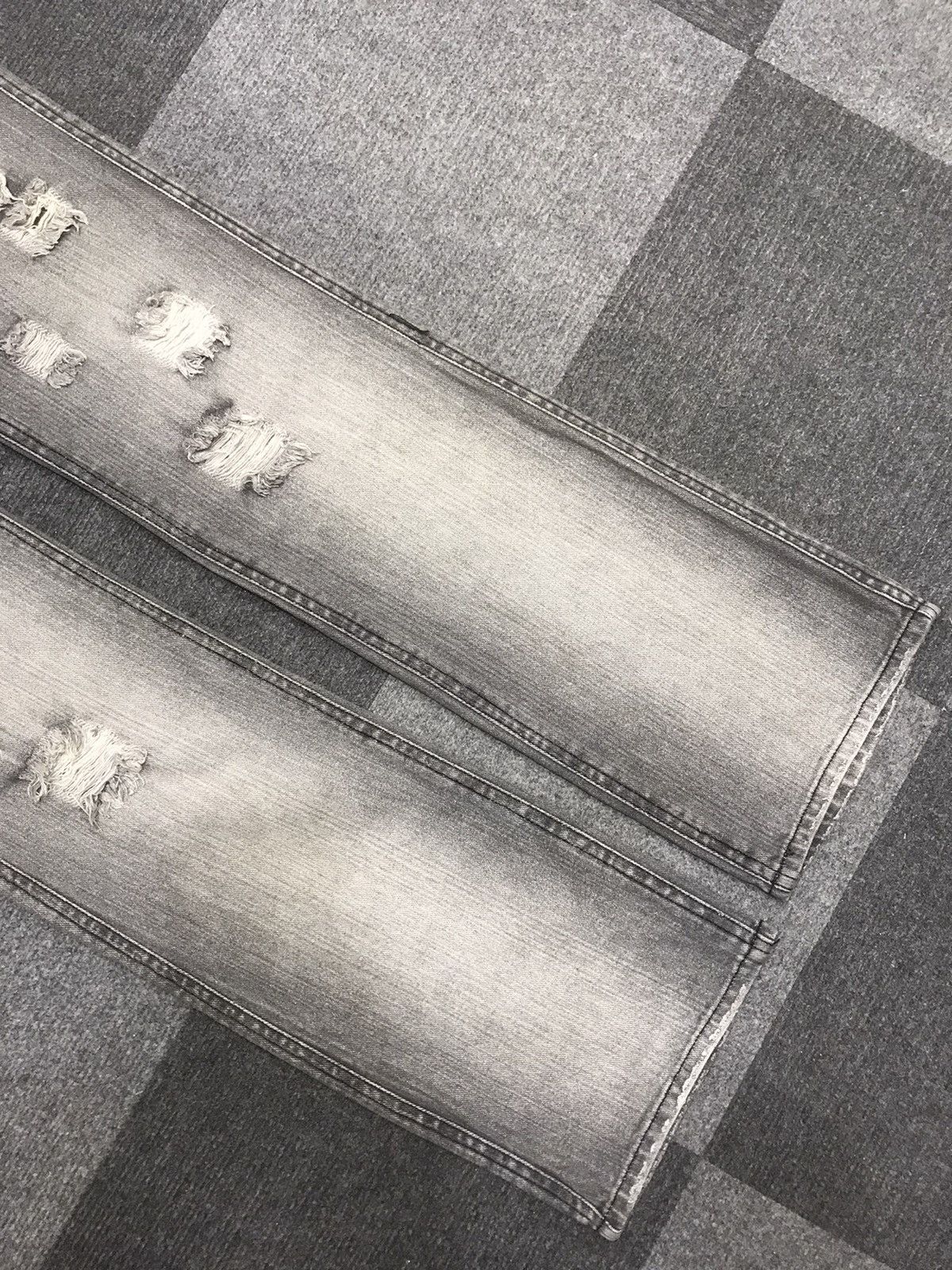 Japanese Brand 💥DOUBLE WAIST💥LAD Japan Black Wash Distressed Denim F259 Size US 32 / EU 48 - 11 Thumbnail