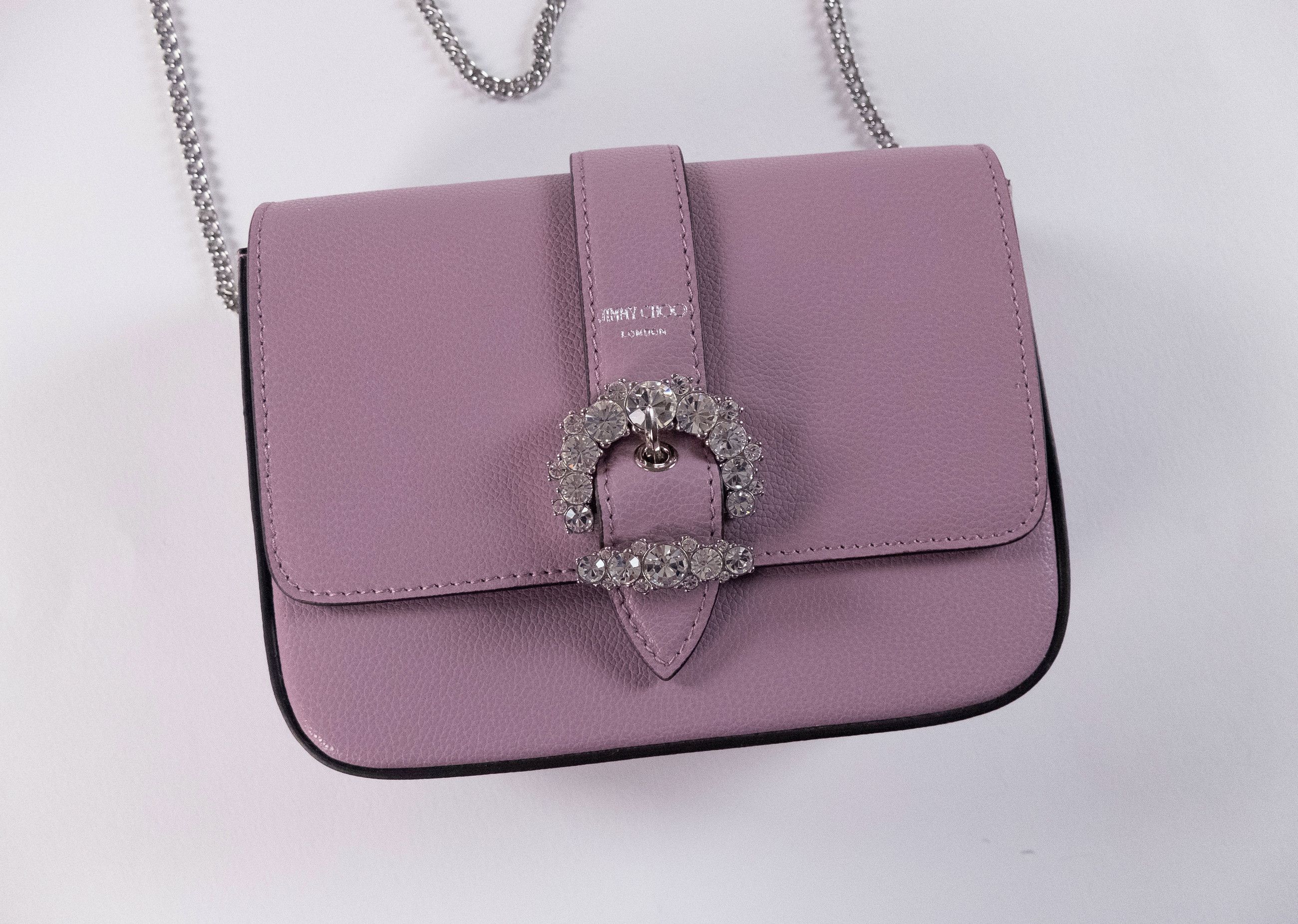 Jimmy Choo JIMMY CHOO Cheri pink purple small crossbody chain strap bag Size ONE SIZE - 2 Thumbnail
