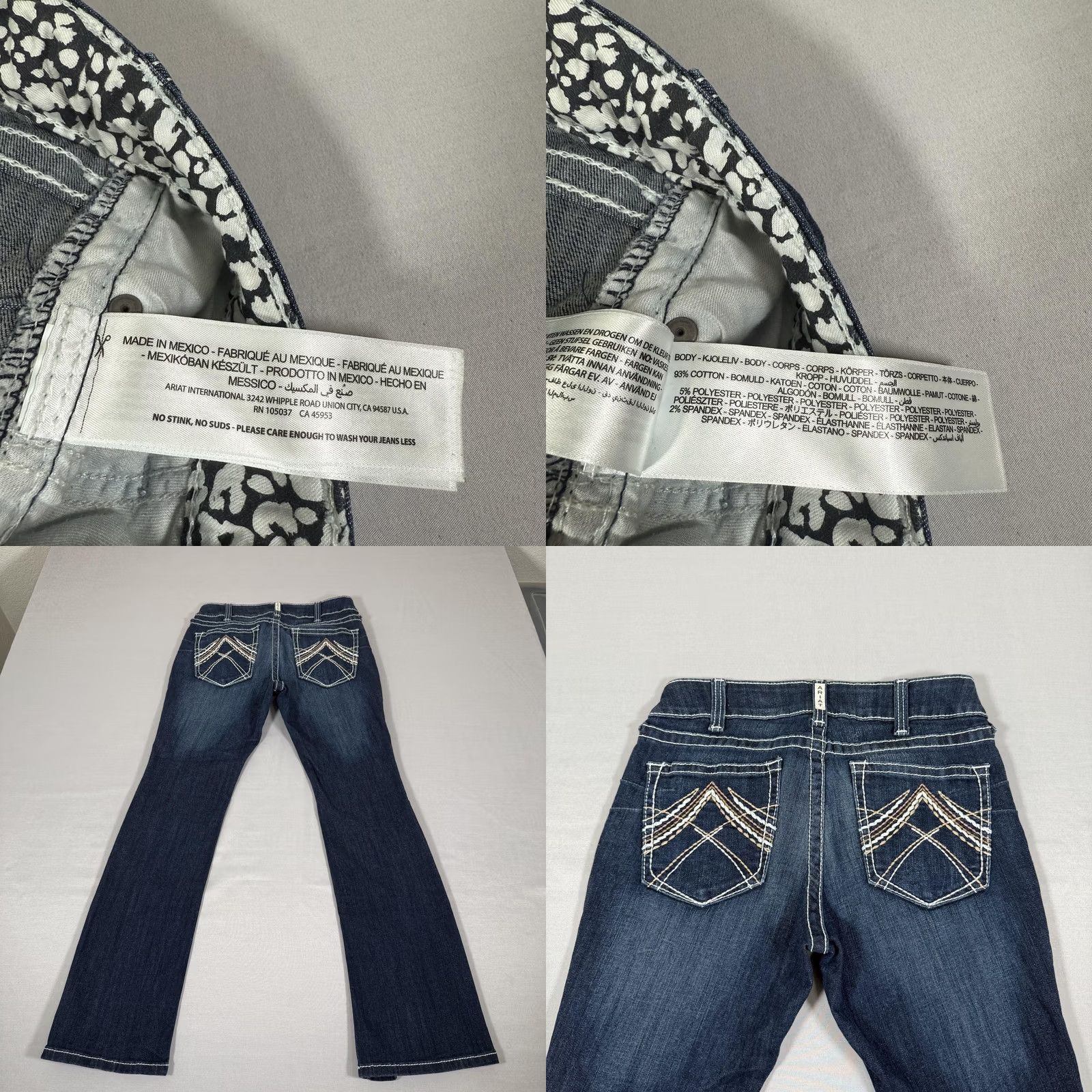 Ariat Ariat Jeans Womens 30 Blue Low Rise Bootcut Stretch Denim Pants Western Cowgirl Size 30" / US 8 / IT 44 - 9 Thumbnail
