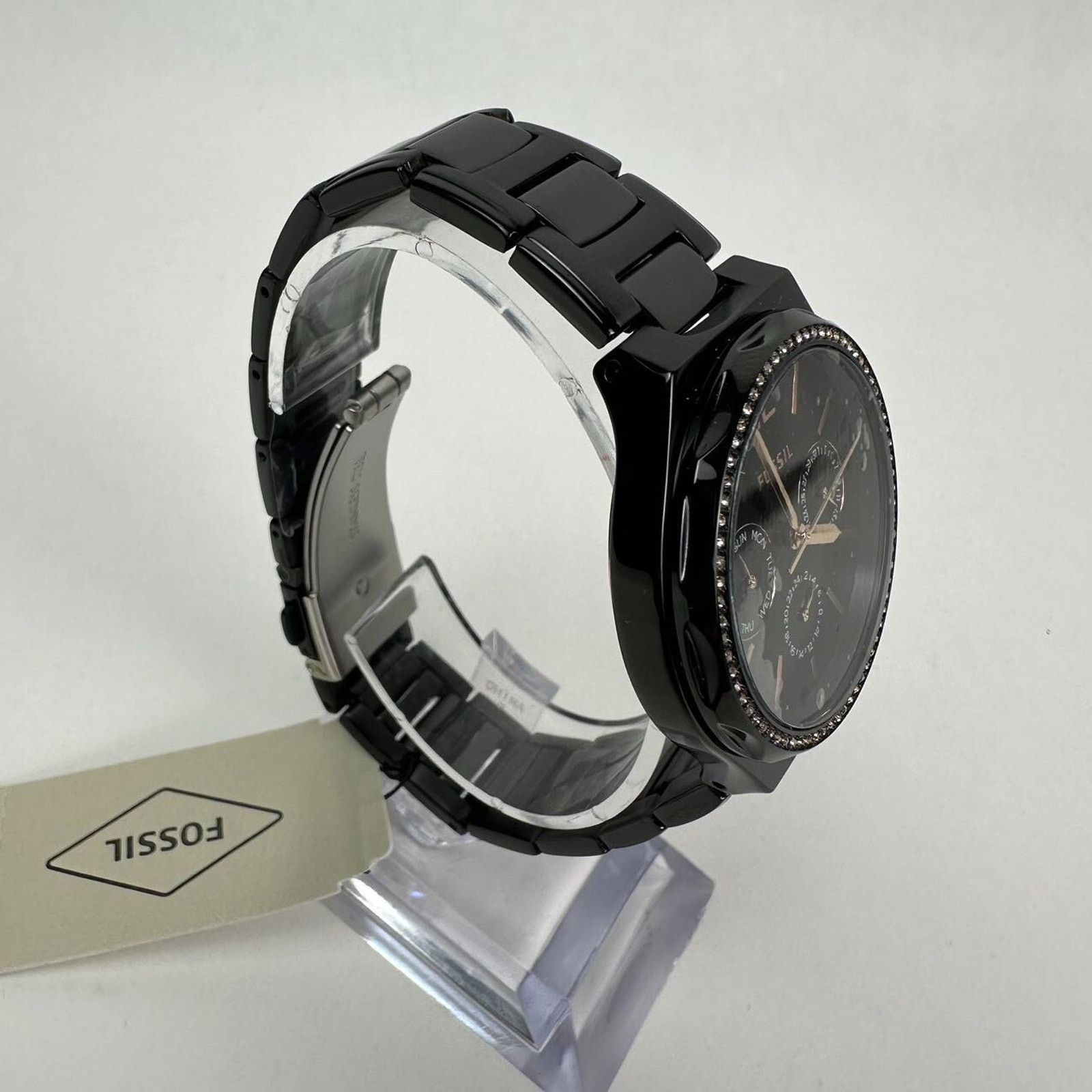 Fossil Fossil His Her Multifunction Black Rose gold Day Date Watch Size ONE SIZE - 4 Thumbnail