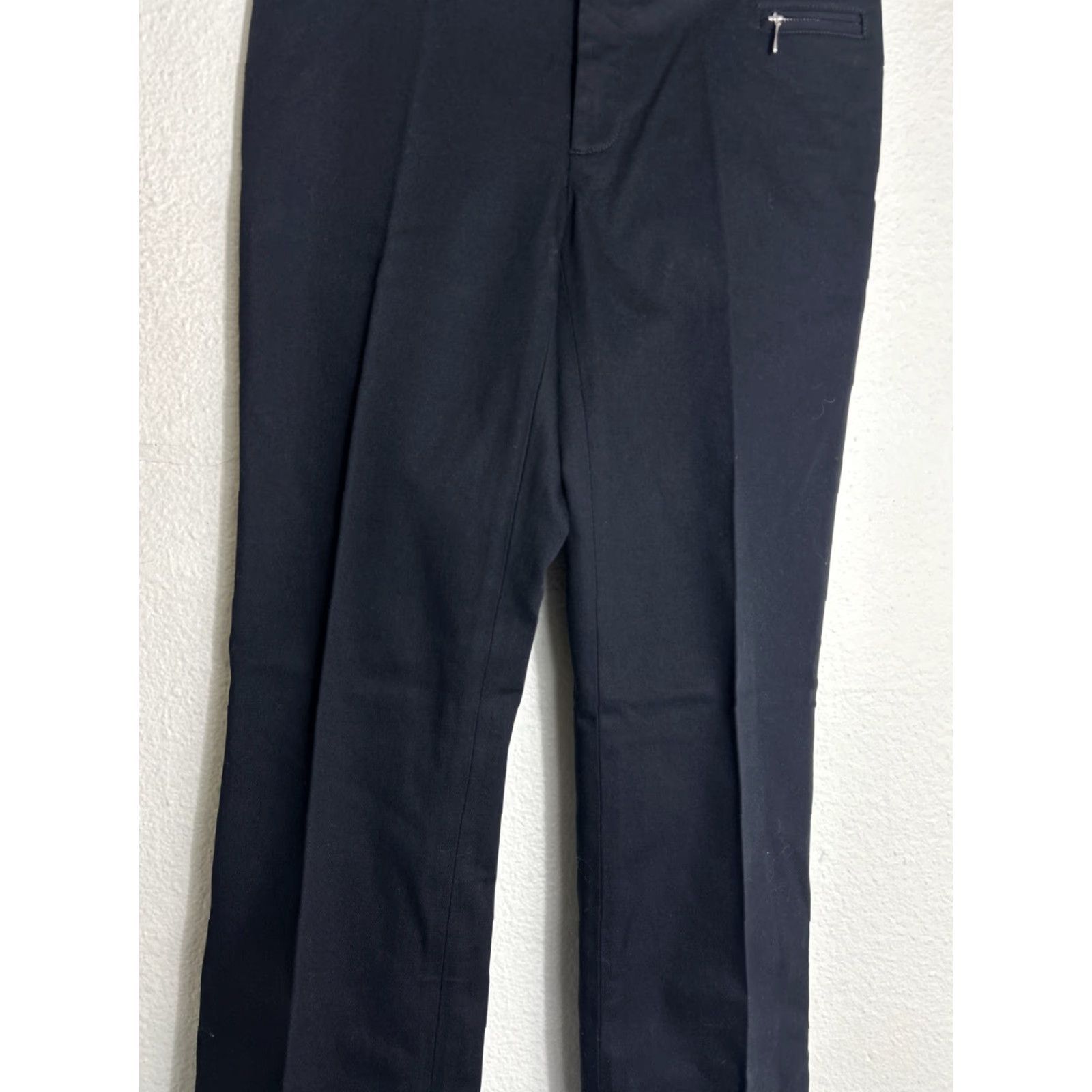 Banana Republic Brand New With Tags Banana Republic Martin Fit Black Pants 4 Tall 30x34 Bootcut Womens Dress Pants Stretch Cotton Blend Zip Closure Flat Front Size 27" / US 4 / IT 40 - 3 Thumbnail