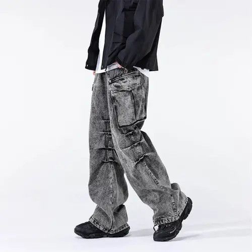 Designer × Japanese Brand × Vintage Multi Pocket Vintage Baggy Cargo Jean Size US 34 / EU 50 - 2 Thumbnail