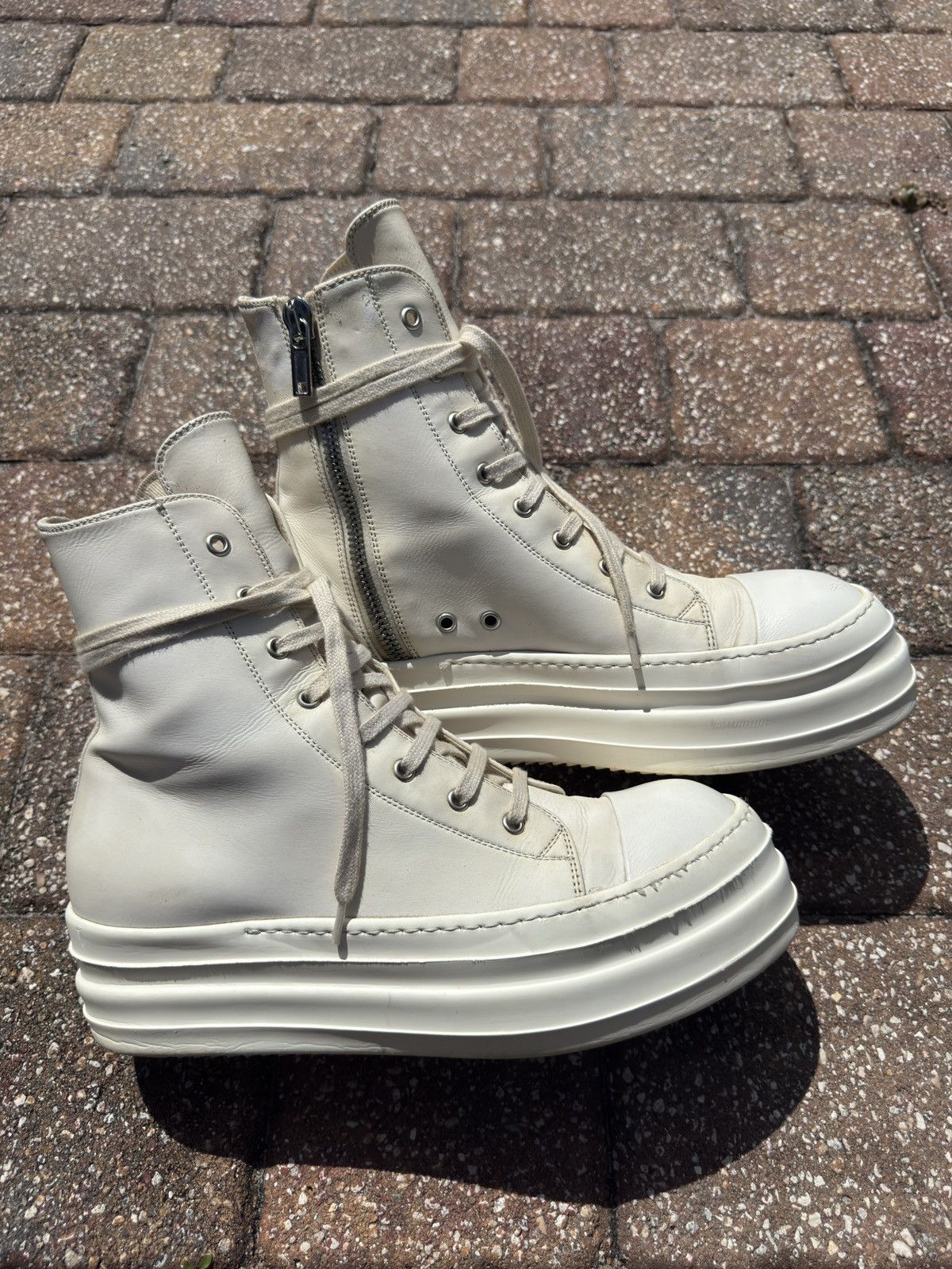 Rick Owens Drkshdw MILK Double Bumper Ramones Size US 10 / EU 43 - 4 Thumbnail
