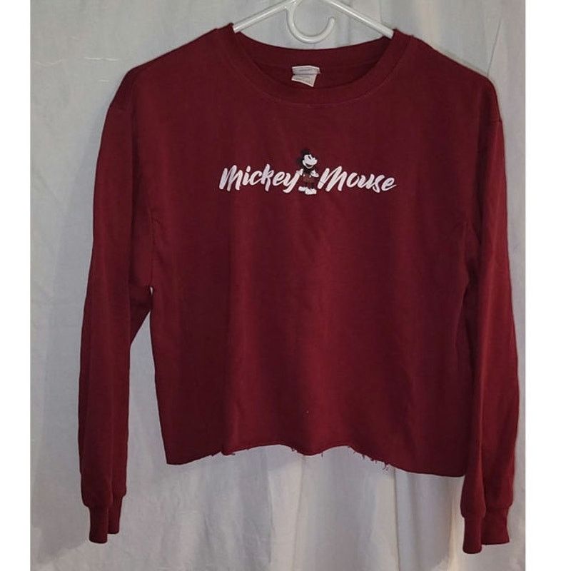 Disney Disney Juniors Mickey Mouse Cropped Sweatshirt Red Size M Size M / US 6-8 / IT 42-44 - 1 Thumbnail