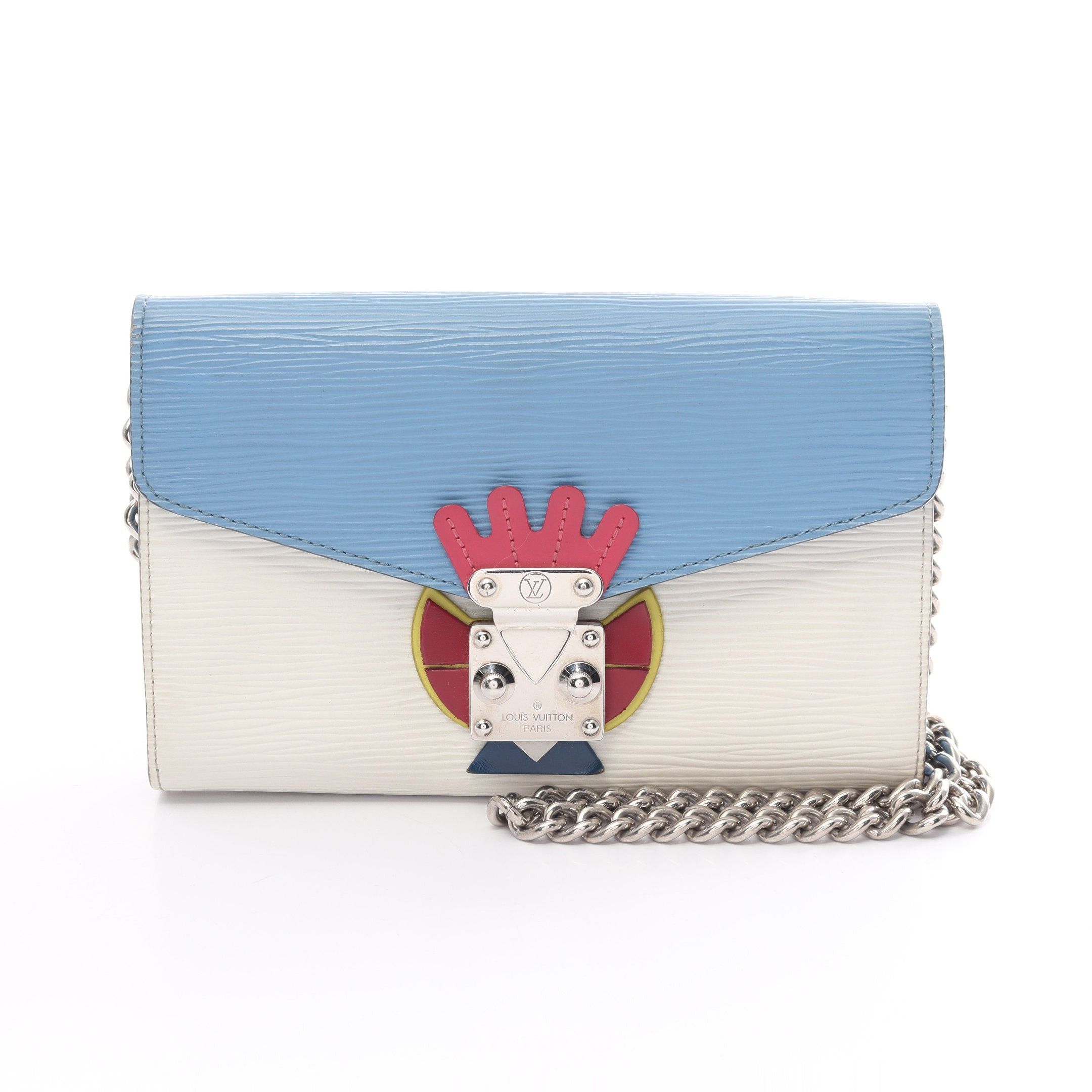 Louis Vuitton Louis Vuitton Portefeuil Sara Tribal Mask Epi Chain Wallet Leather White Multicolor Size ONE SIZE - 1 Thumbnail