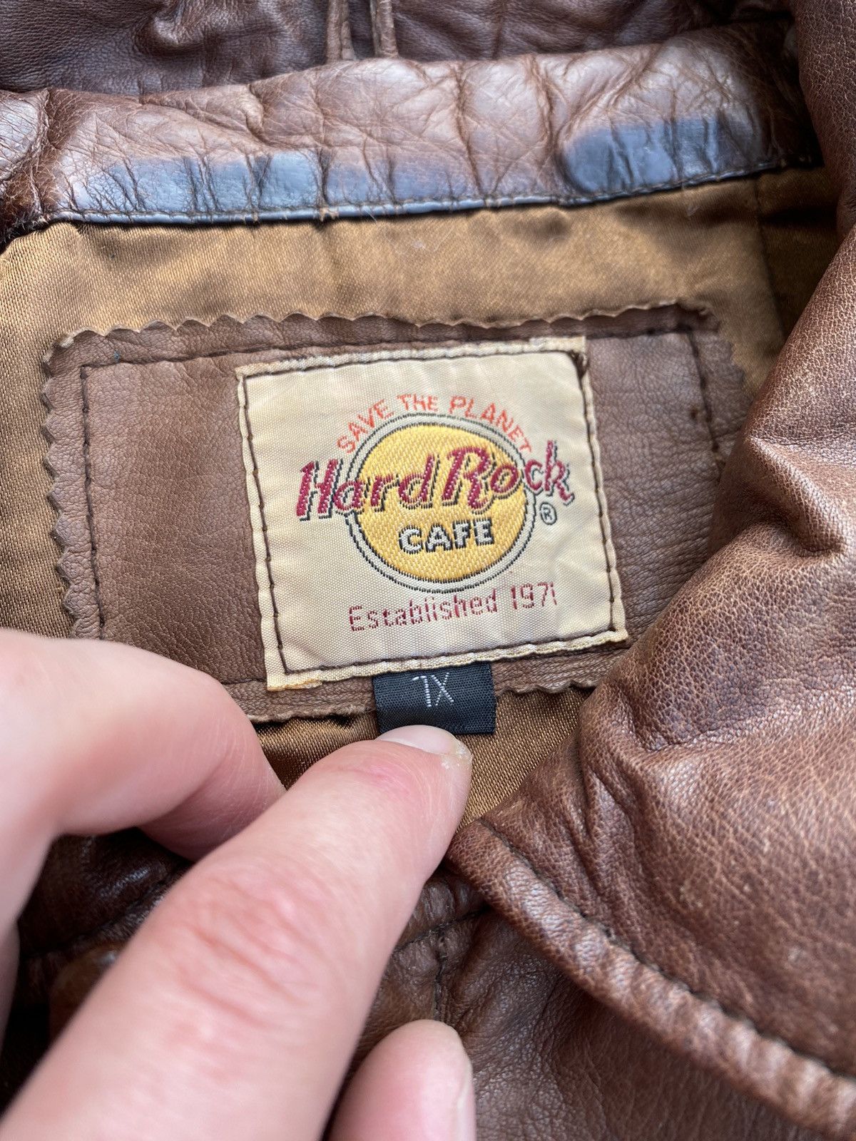 Hard Rock Cafe Hard Rock Cafe Kowloon vintage leather bomber jacket Size US XL / EU 56 / 4 - 11 Thumbnail