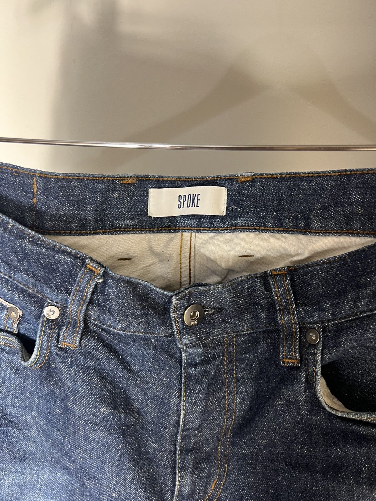 Japanese Brand × Vintage VERY RARE SPOKE DENIM JEANS DESIGNER SELVEDGE JAPAN STYLE Size US 35 - 7 Thumbnail
