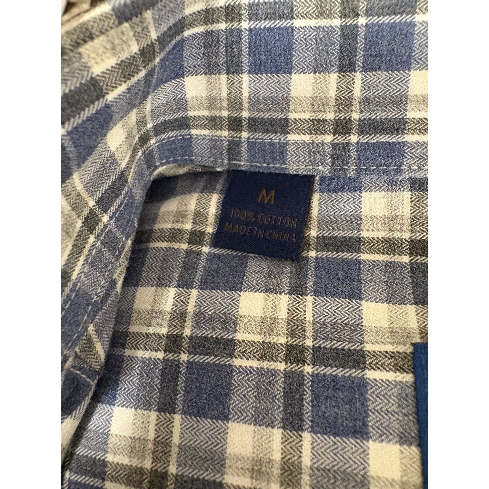 David Donahue David Donahue Dress Shirt Mens Blue Check Twill Button Up M Size US M / EU 48-50 / 2 - 6 Thumbnail