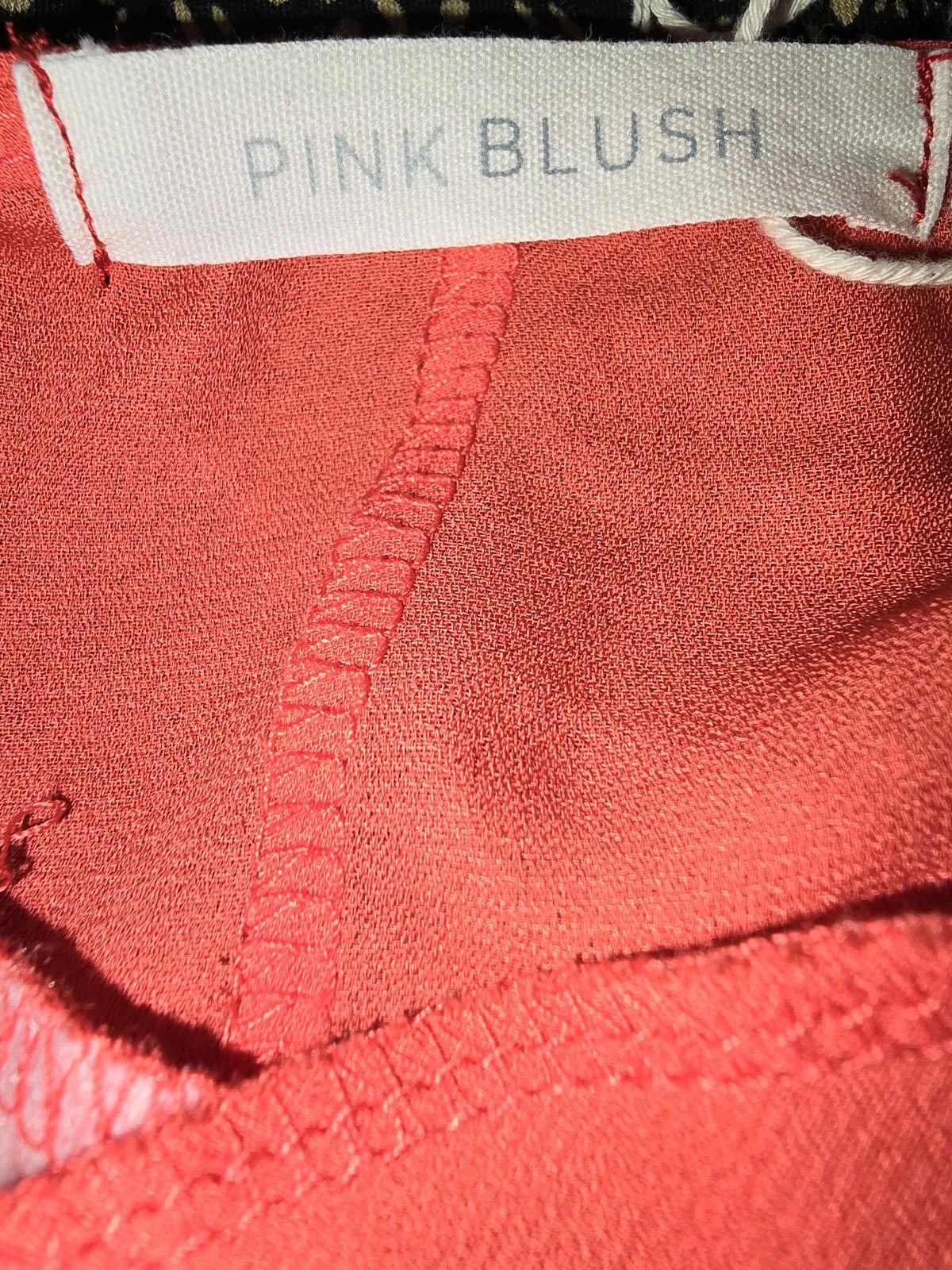 Designer Pink Blush Flowing Coral Top - Size S Size S / US 4 / IT 40 - 2 Thumbnail