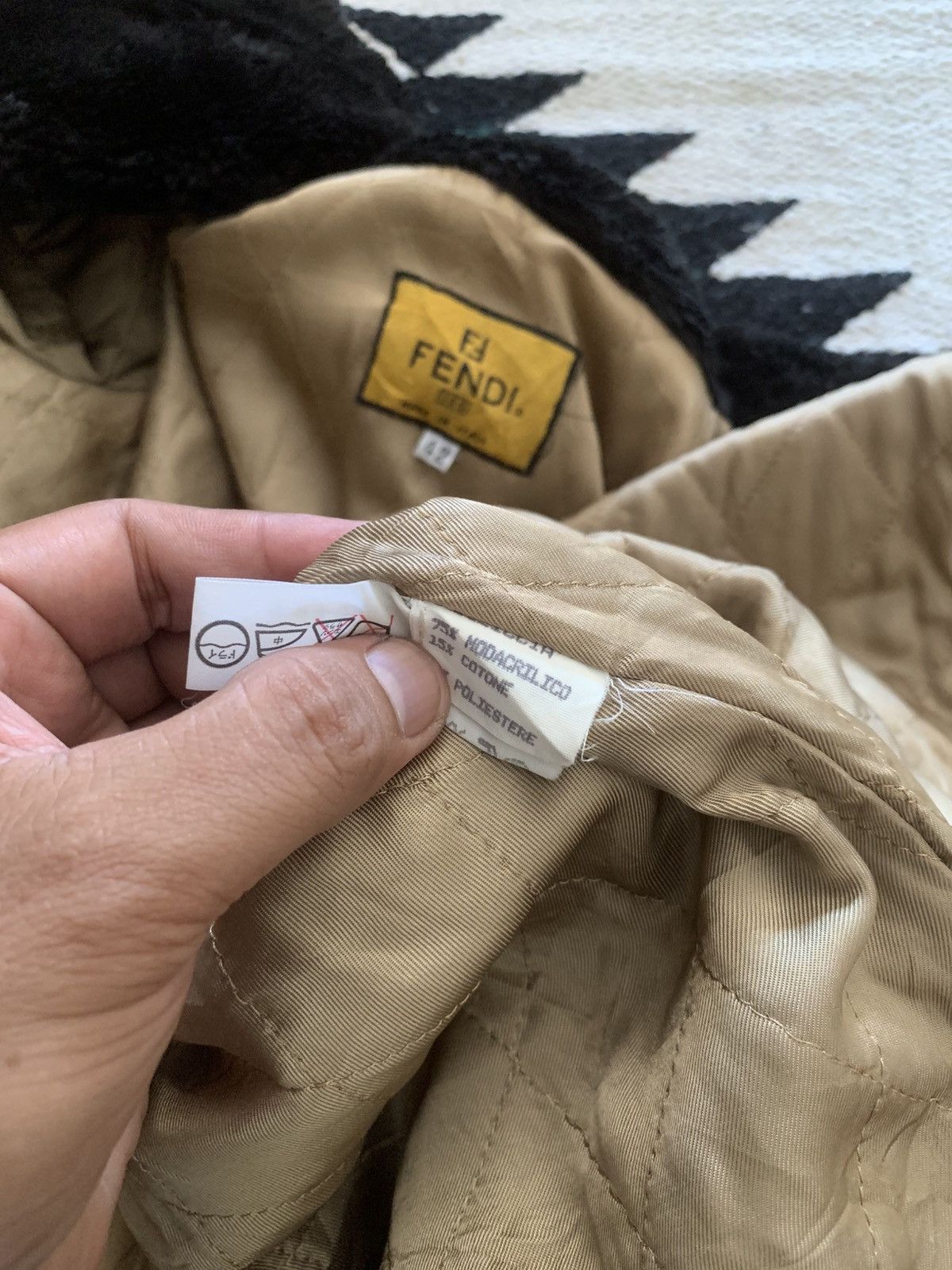 Fendi × Fragment Design ⚡️RARE⚡️Vintage 70s Fendi Varsity Bomber jacket Letterman Size US L / EU 52-54 / 3 - 18 Thumbnail