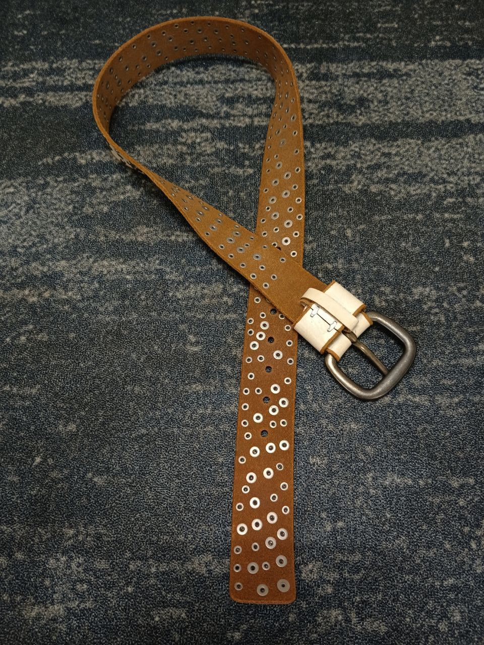 Leather STUDDED WEAR JEANS LEATHER BELT(SIZE 28-34) Size ONE SIZE - 3 Thumbnail